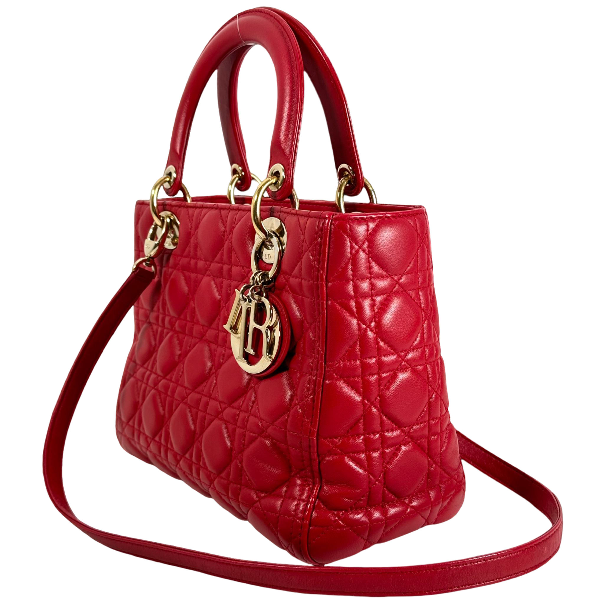 Red Medium Lady Dior