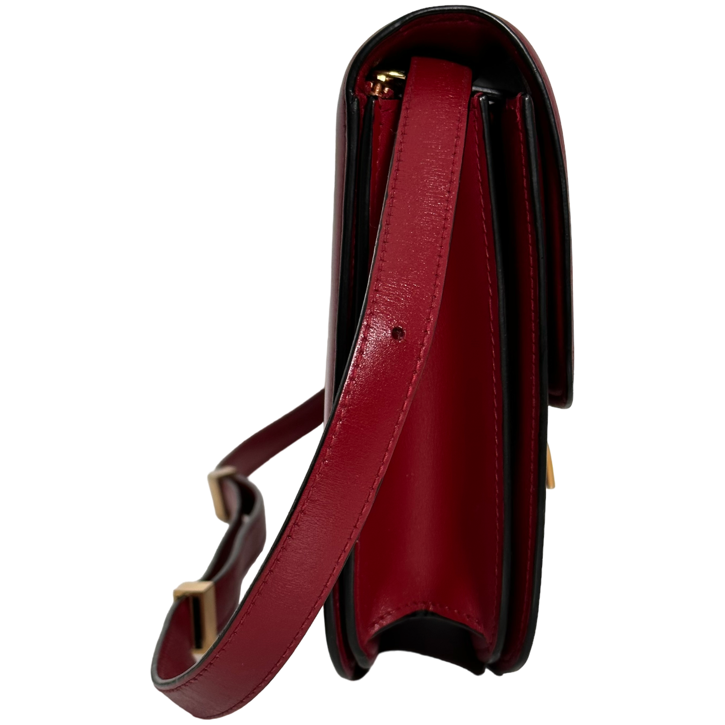 Medium Classic Bag in Box Calfskin Red