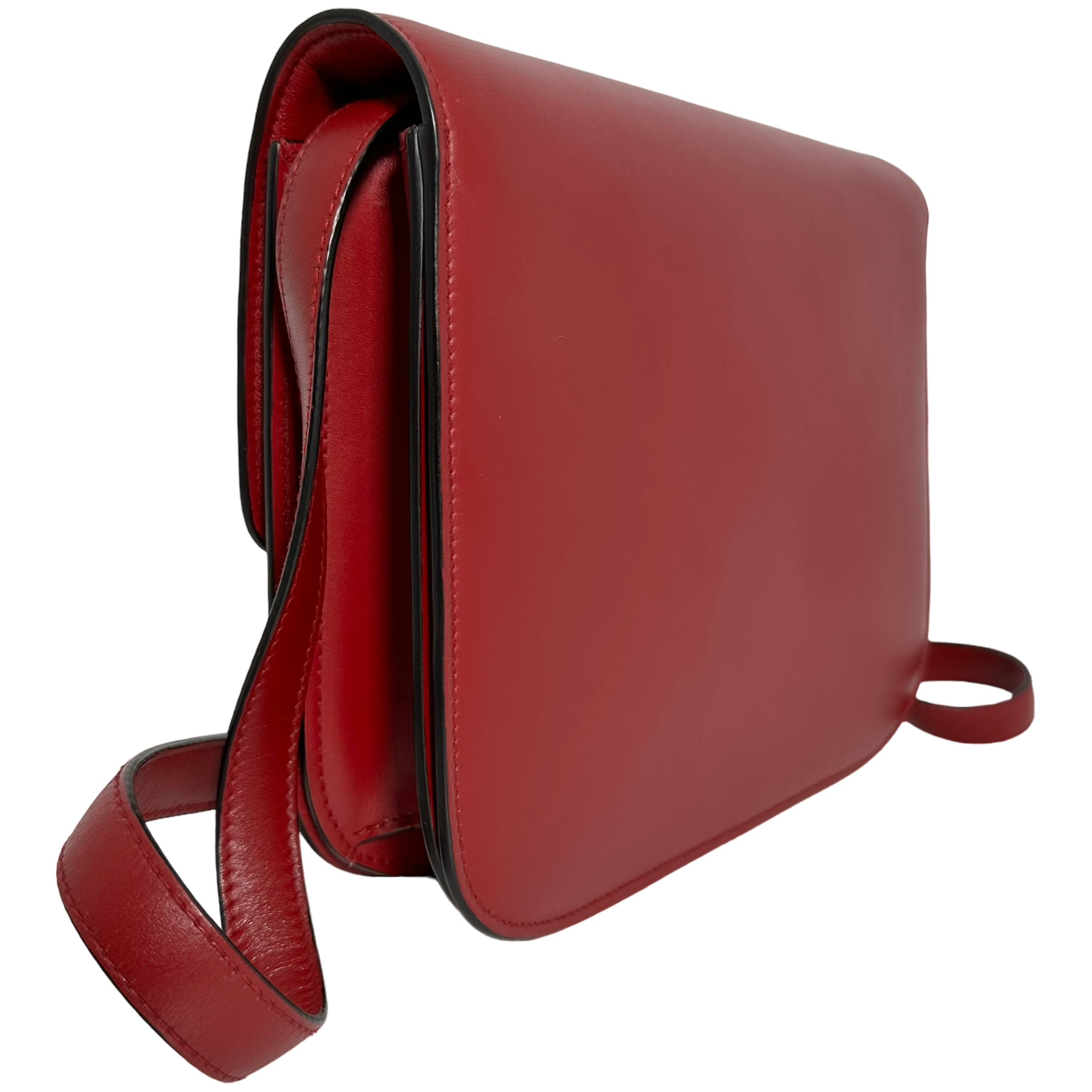 Medium Classic Bag in Box Calfskin Red