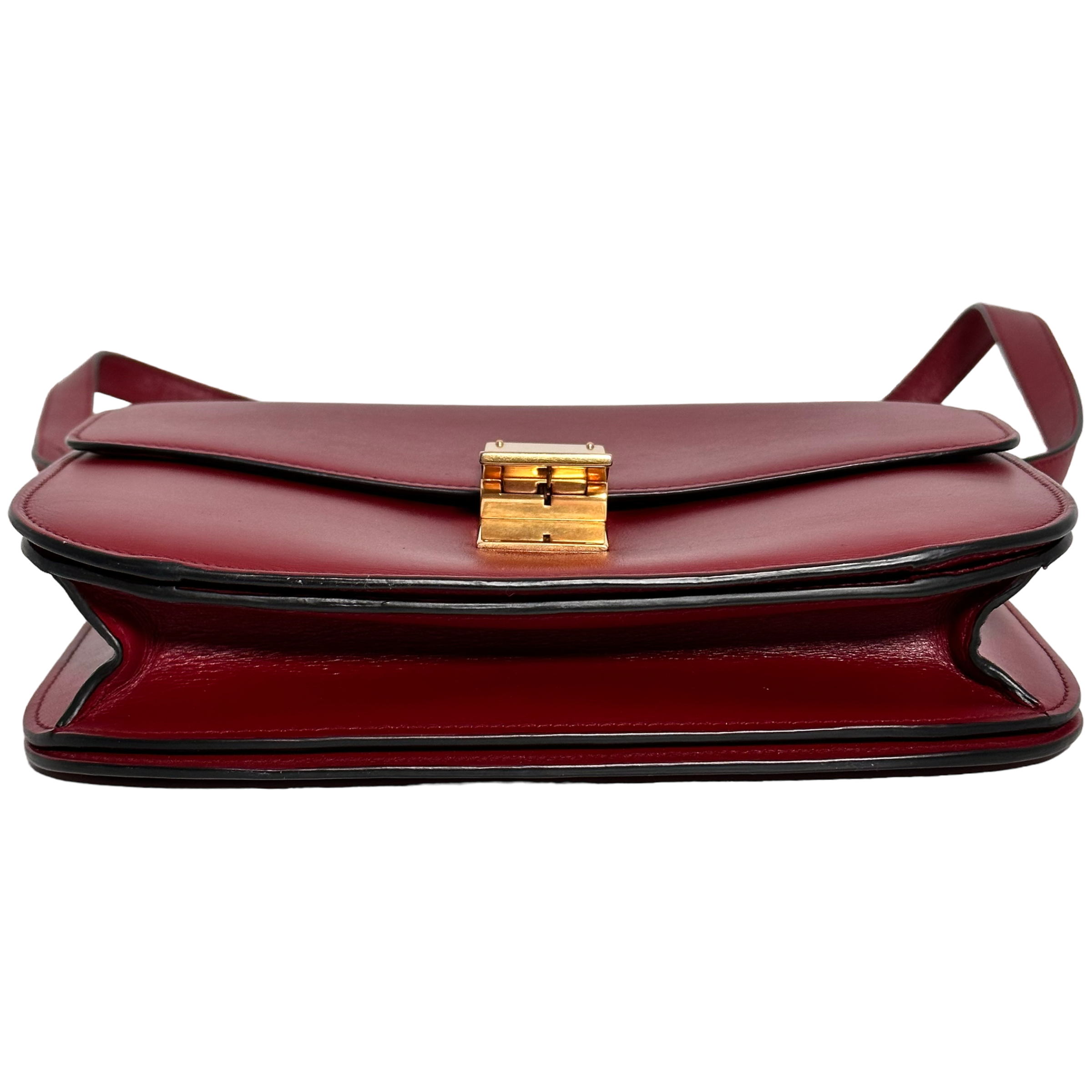 Medium Classic Bag in Box Calfskin Red