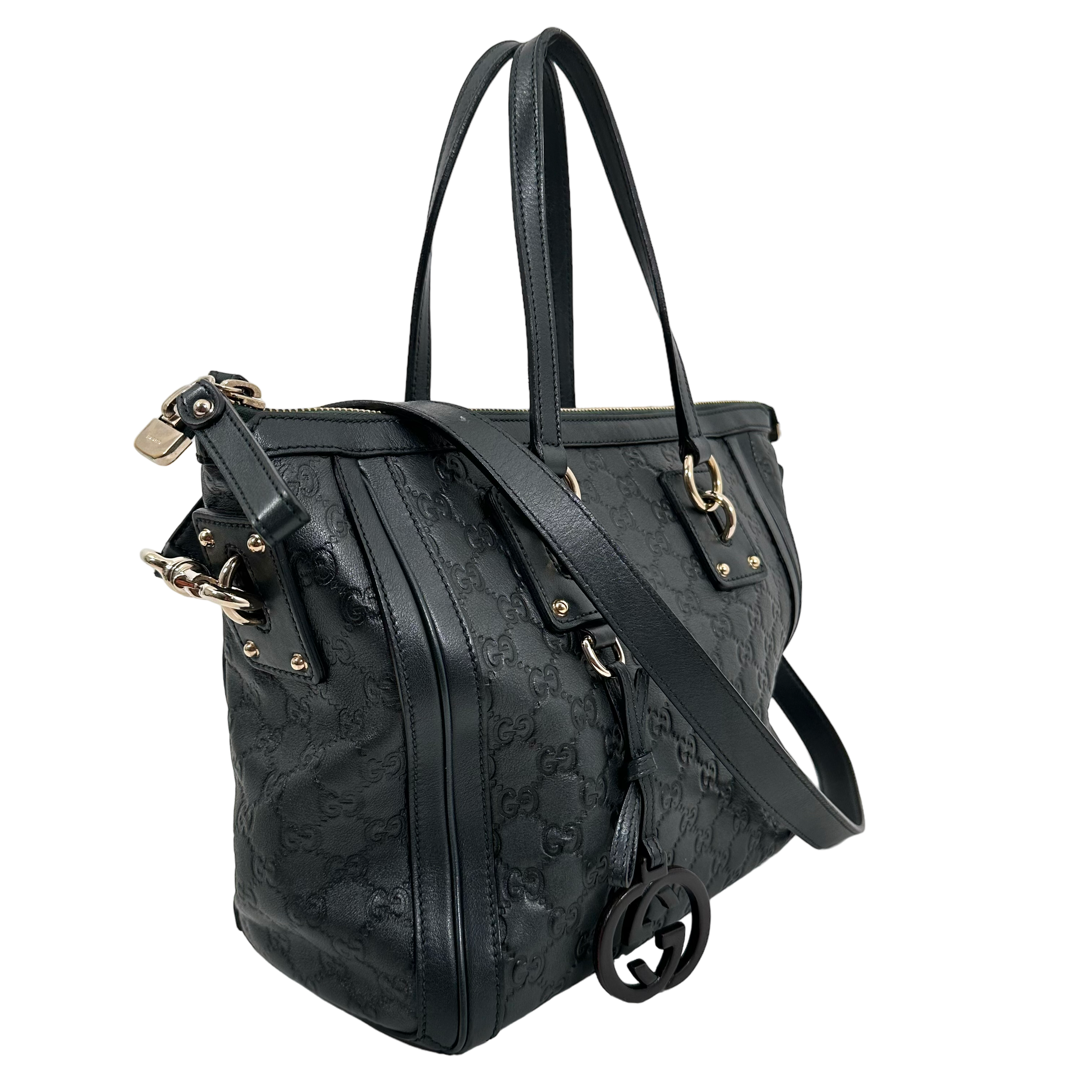 Guccissima Dark Seaweed Green Tote