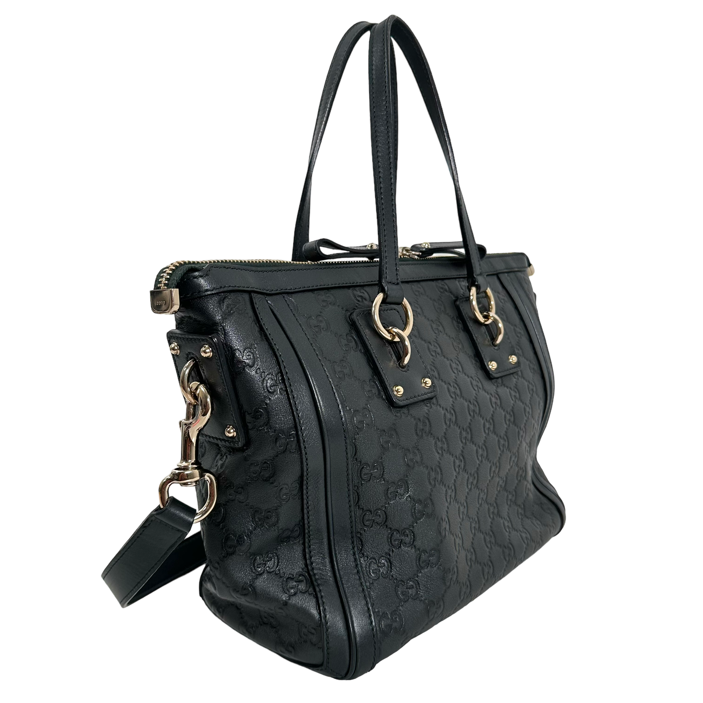 Guccissima Dark Seaweed Green Tote