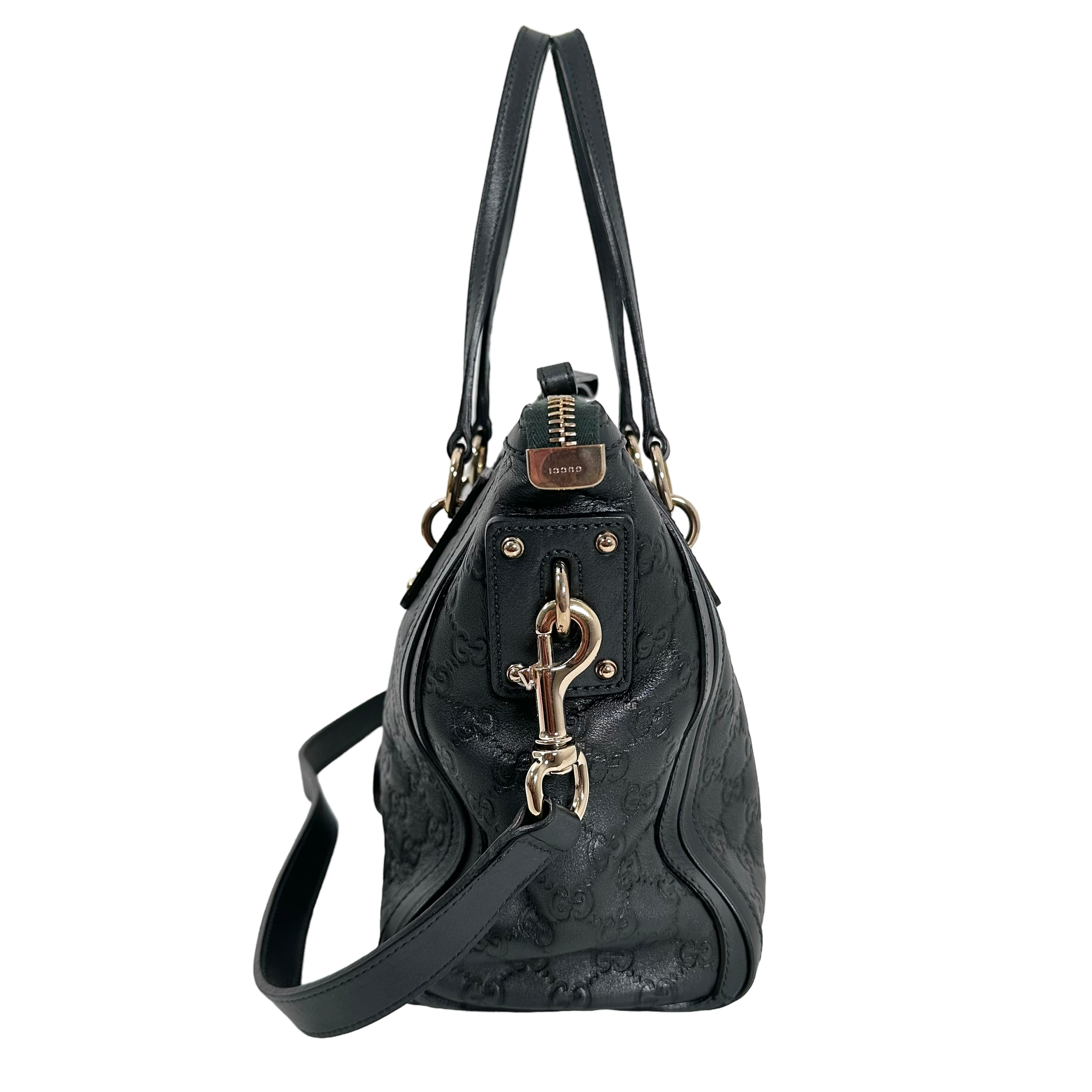 Guccissima Dark Seaweed Green Tote