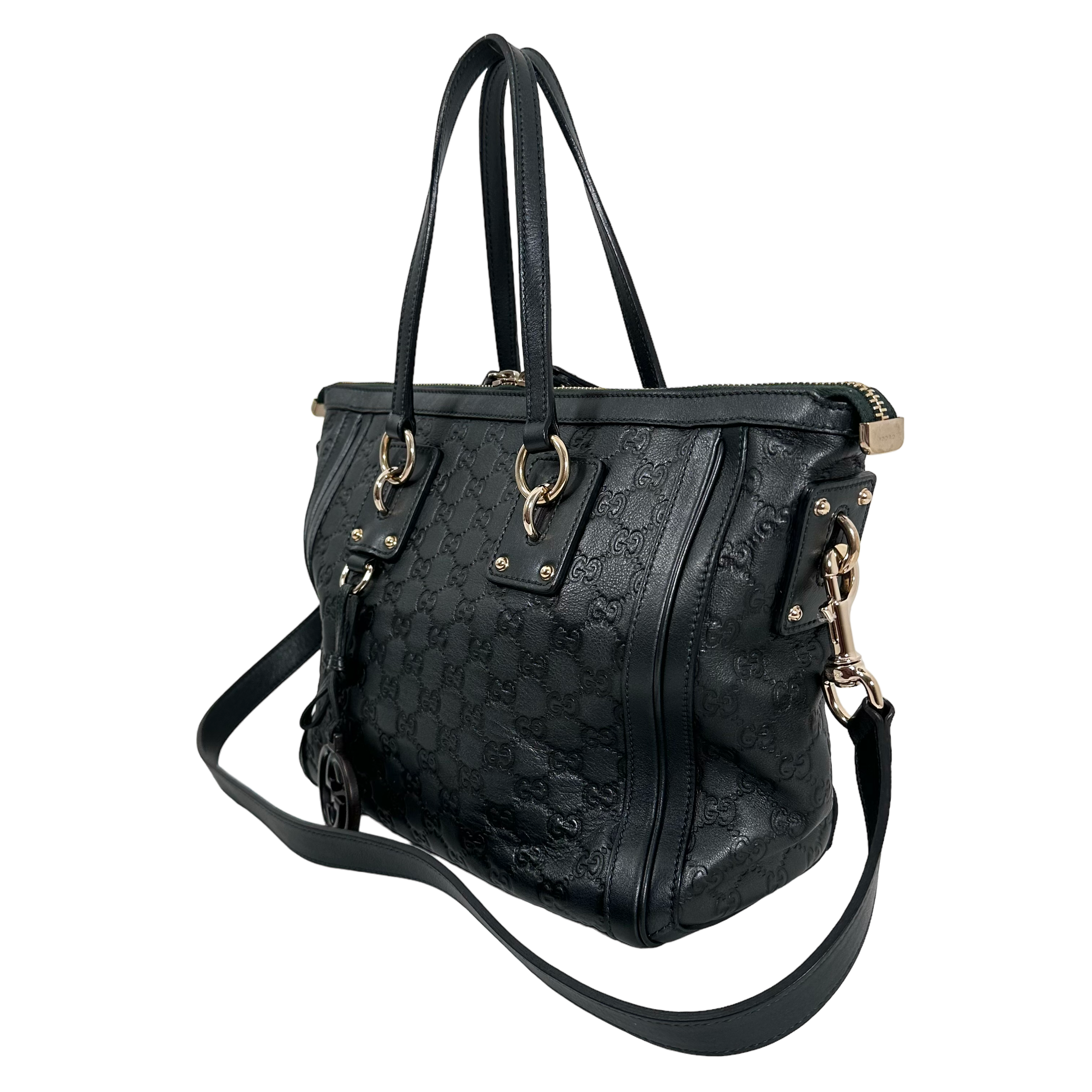 Guccissima Dark Seaweed Green Tote
