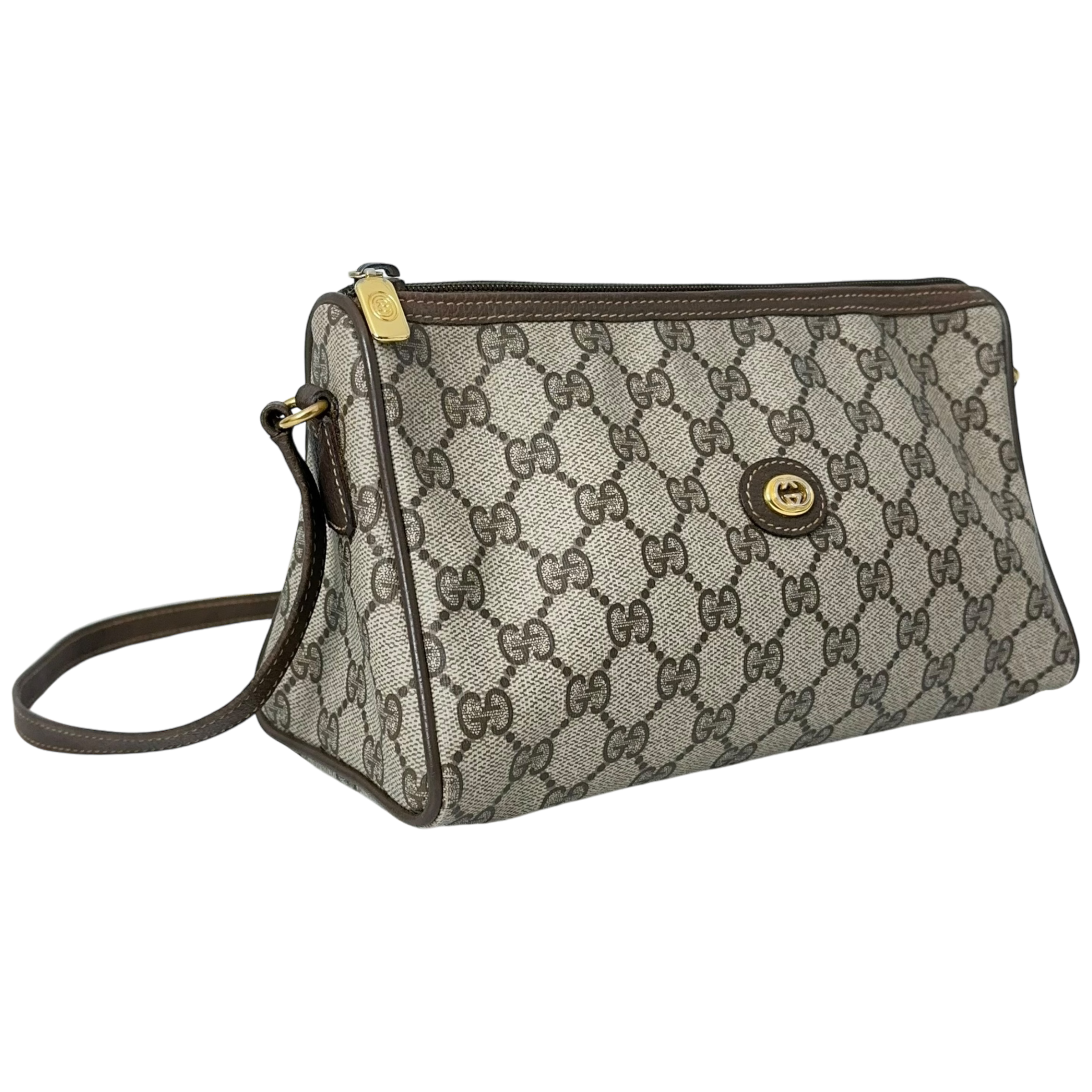 Brown GG Web Crossbody
