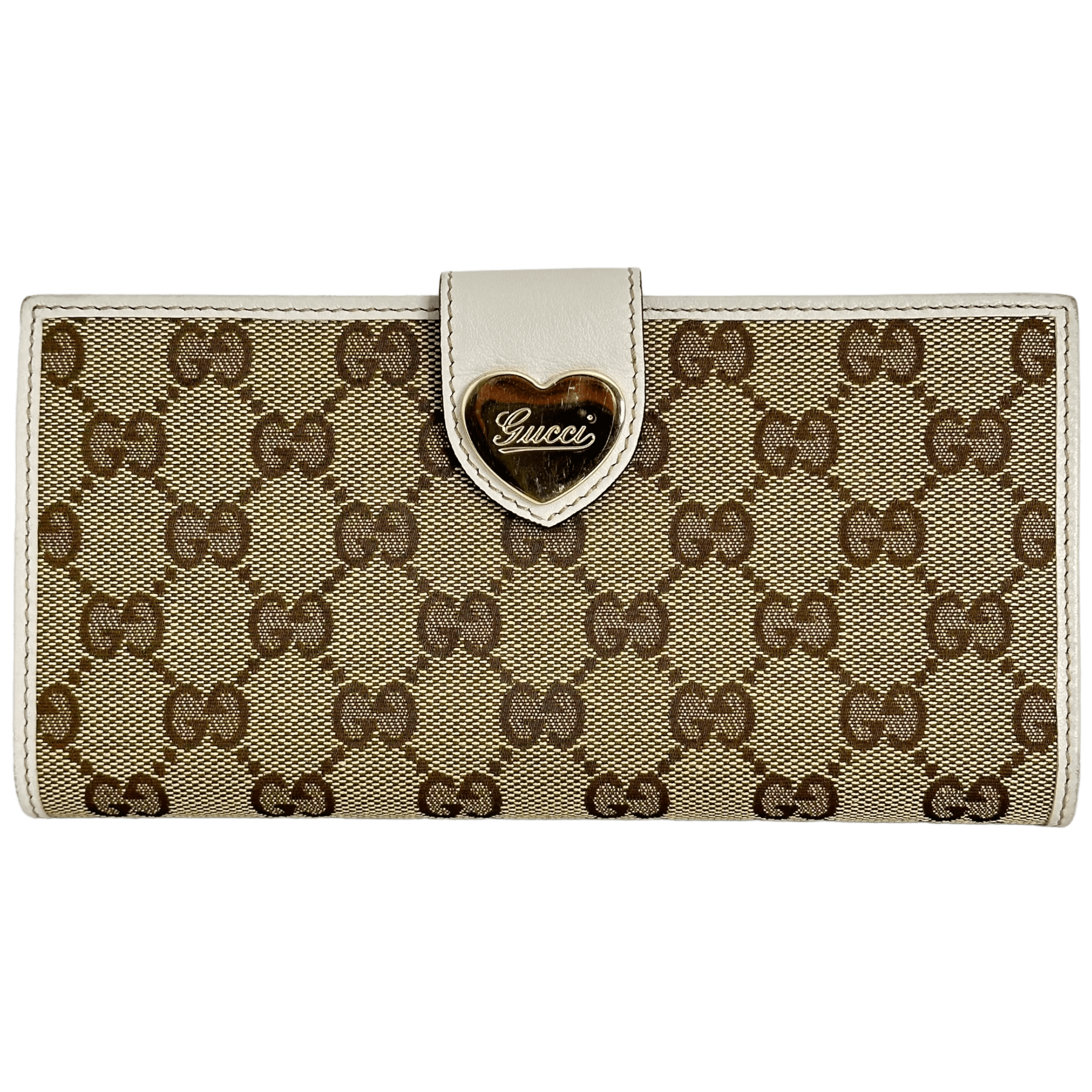 GG Heart Long Wallet