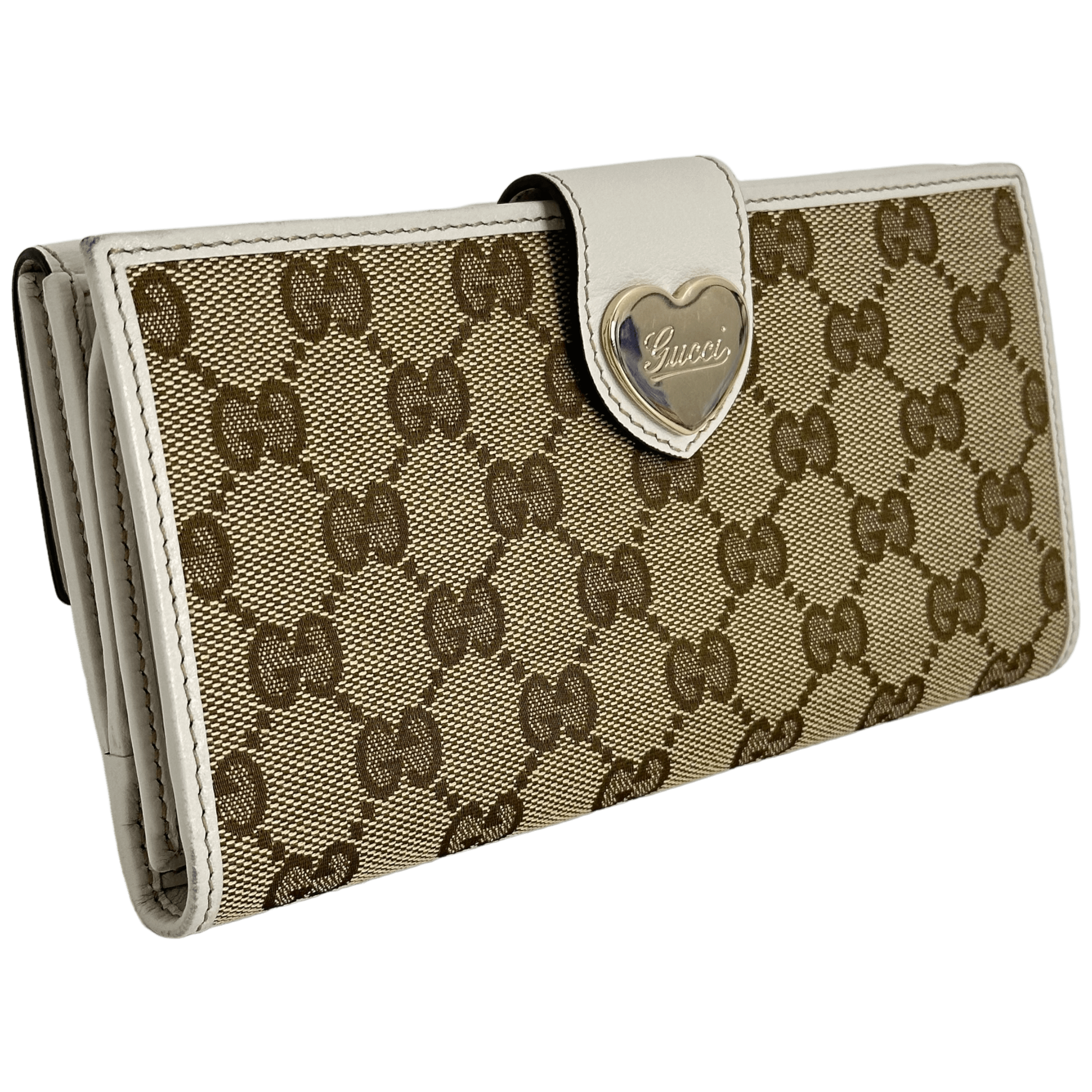 GG Heart Long Wallet