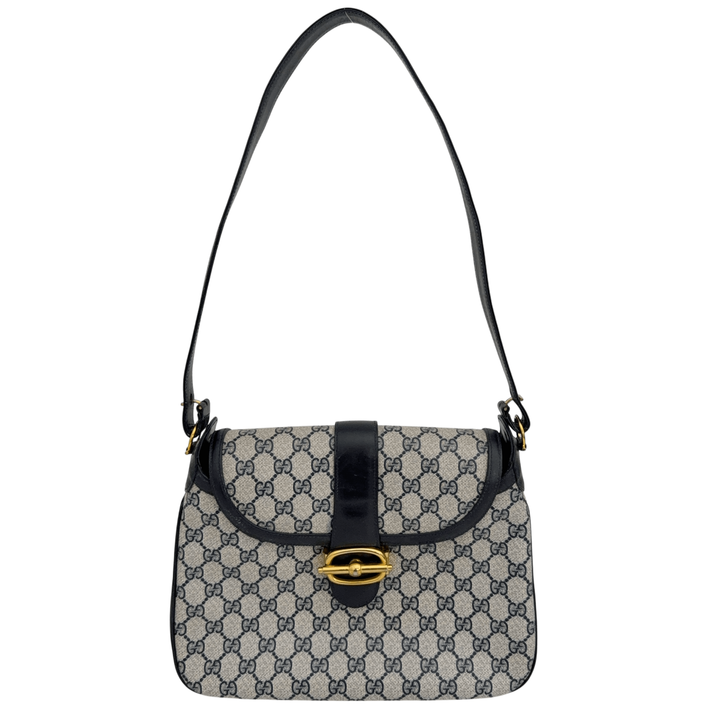 Navy GG Supreme Shoulder Bag