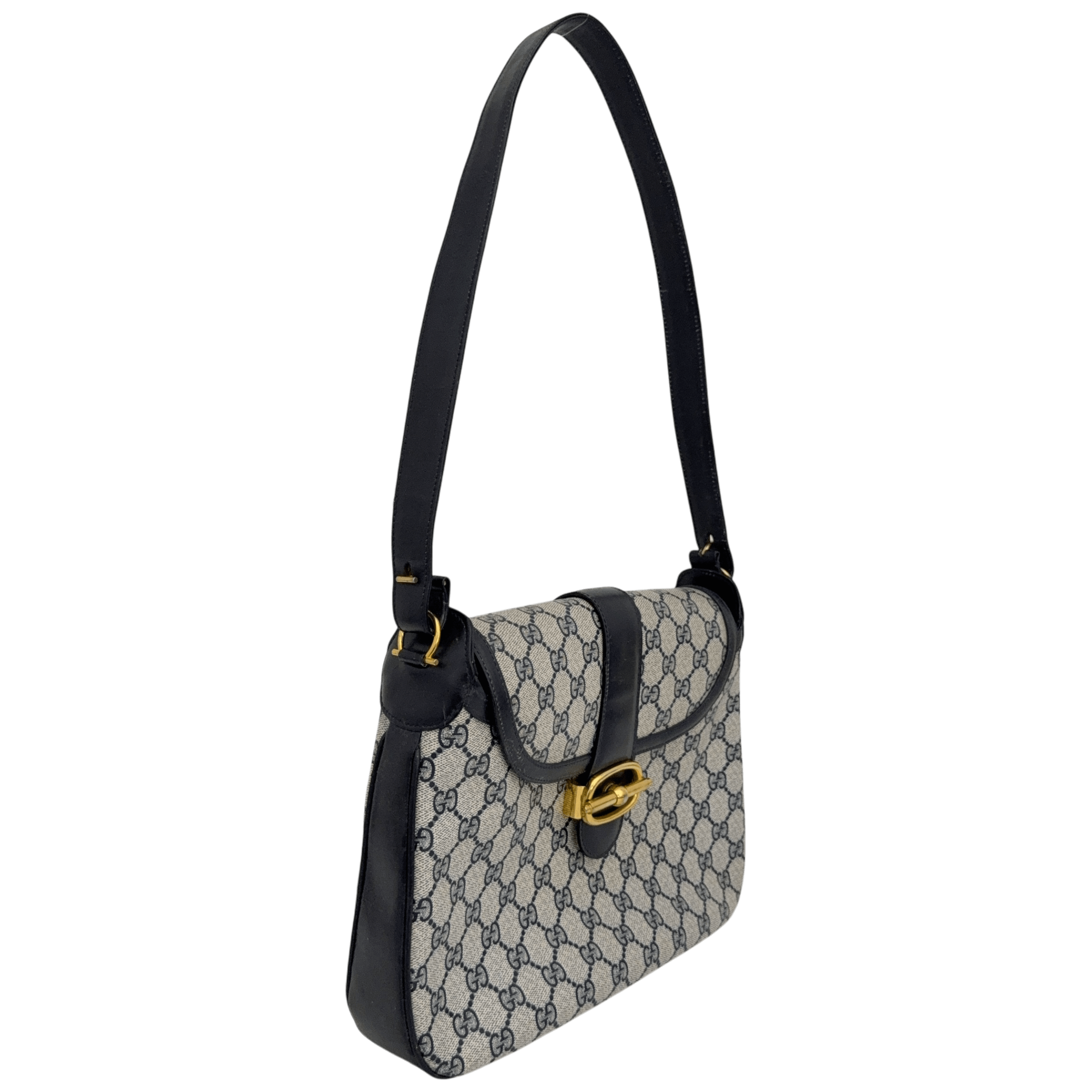 Navy GG Supreme Shoulder Bag