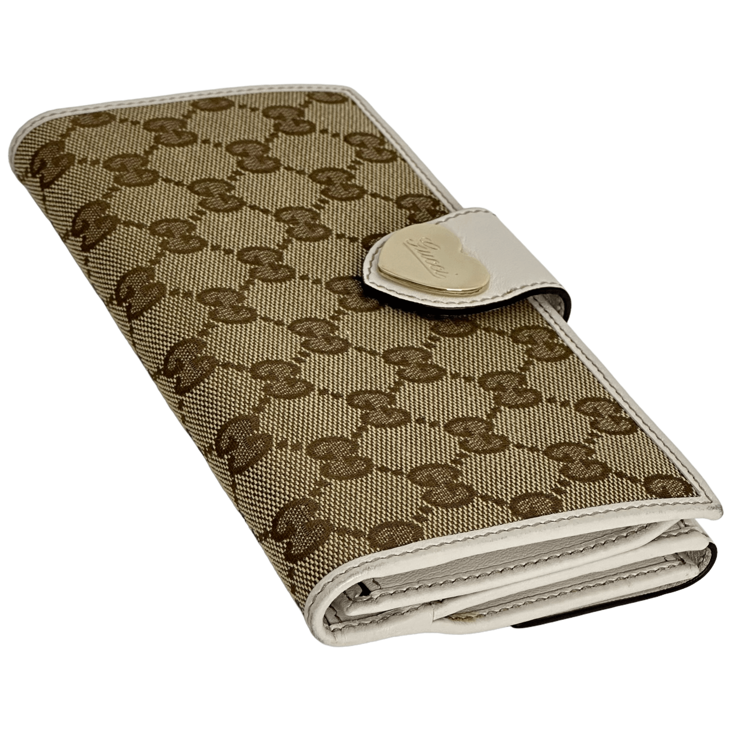 GG Heart Long Wallet