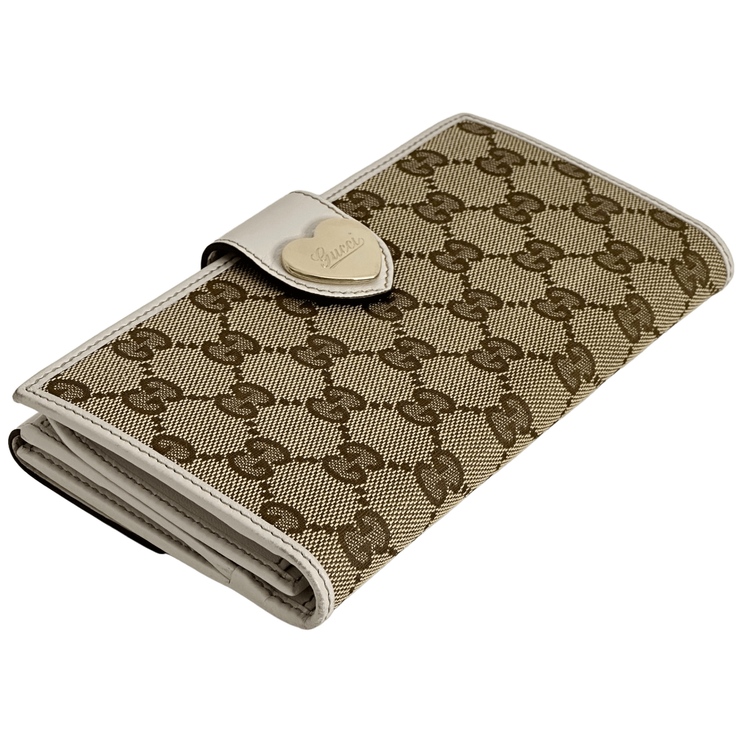 GG Heart Long Wallet