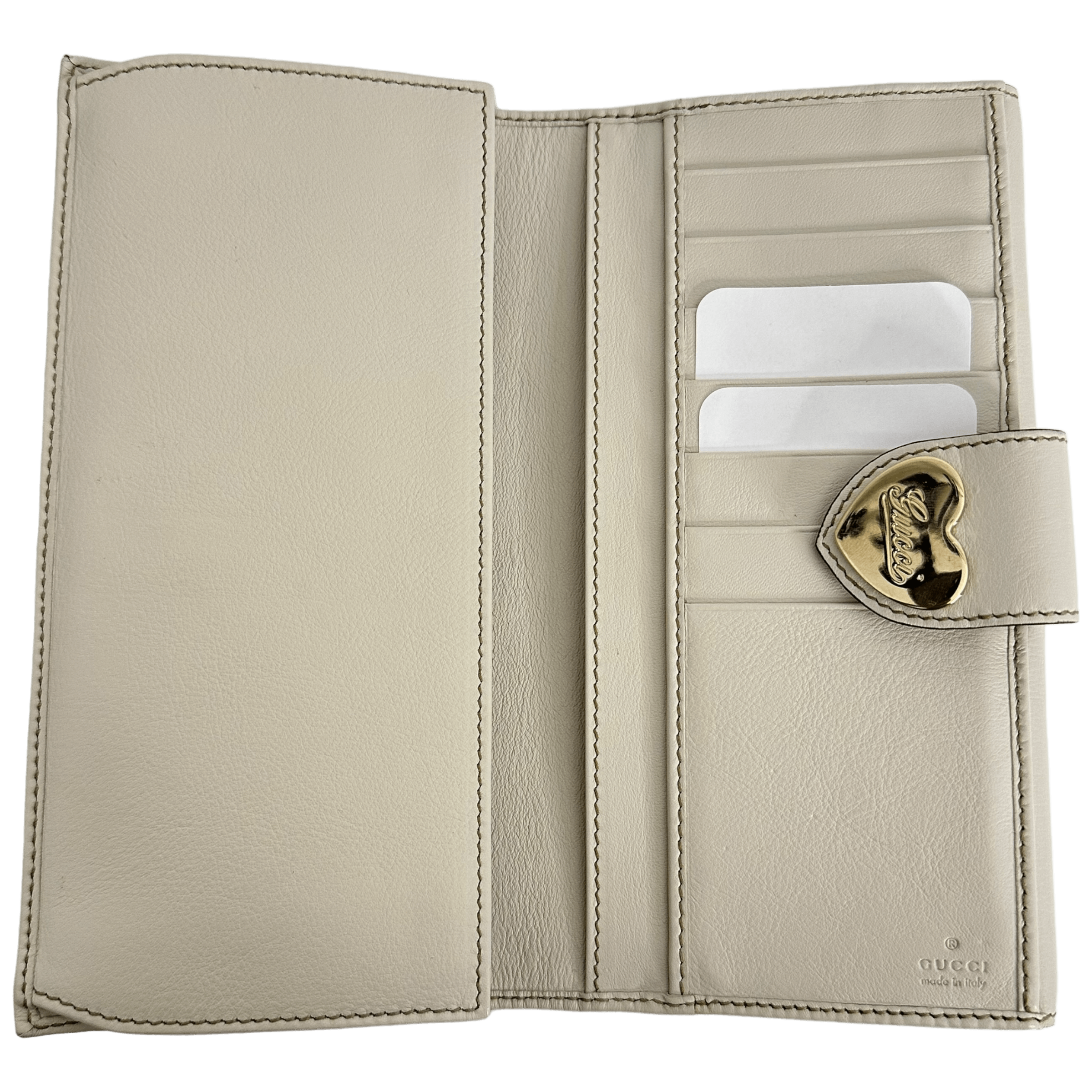 GG Heart Long Wallet