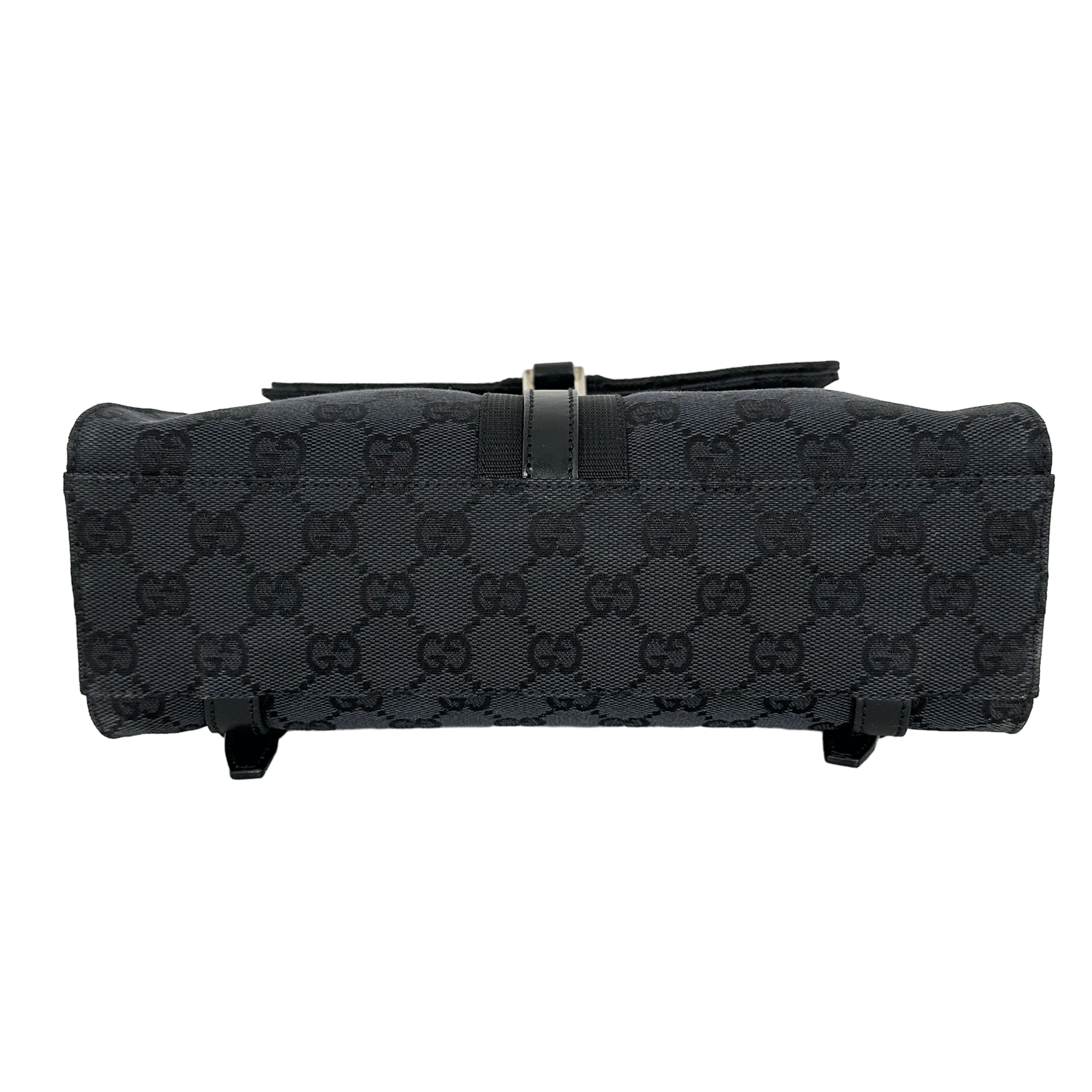 Black GG Web Backpack