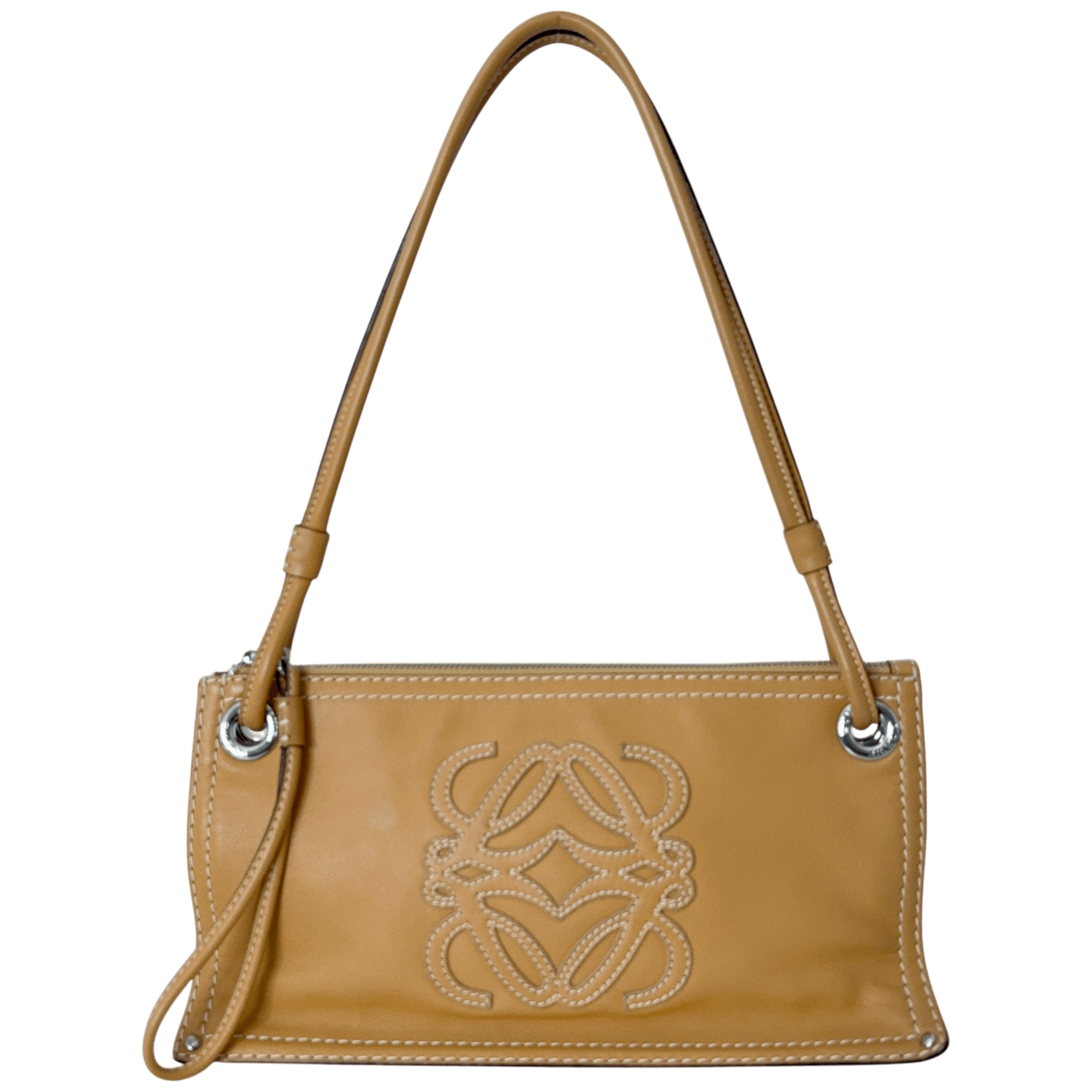 Anagram Patch Shoulder Bag