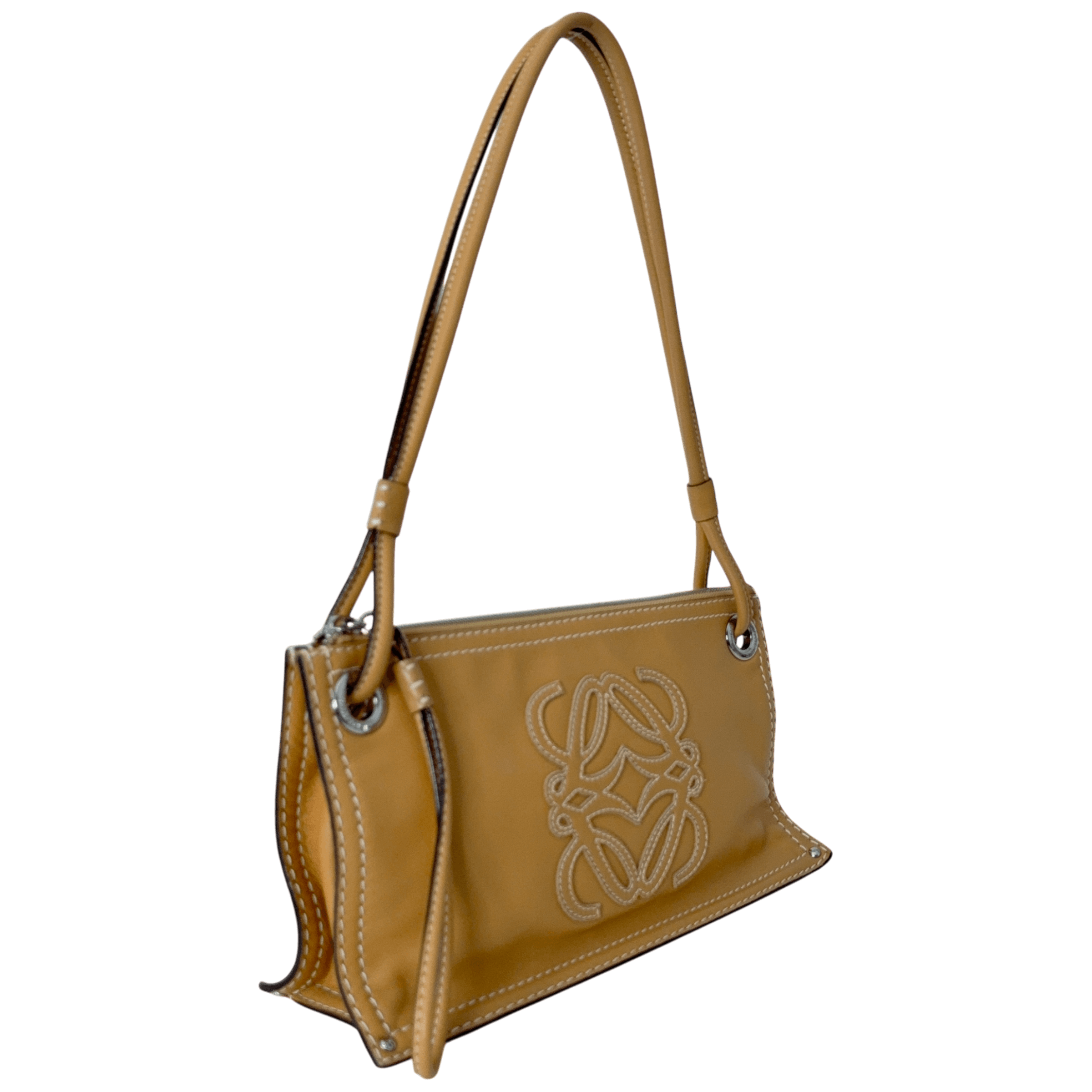 Anagram Patch Shoulder Bag
