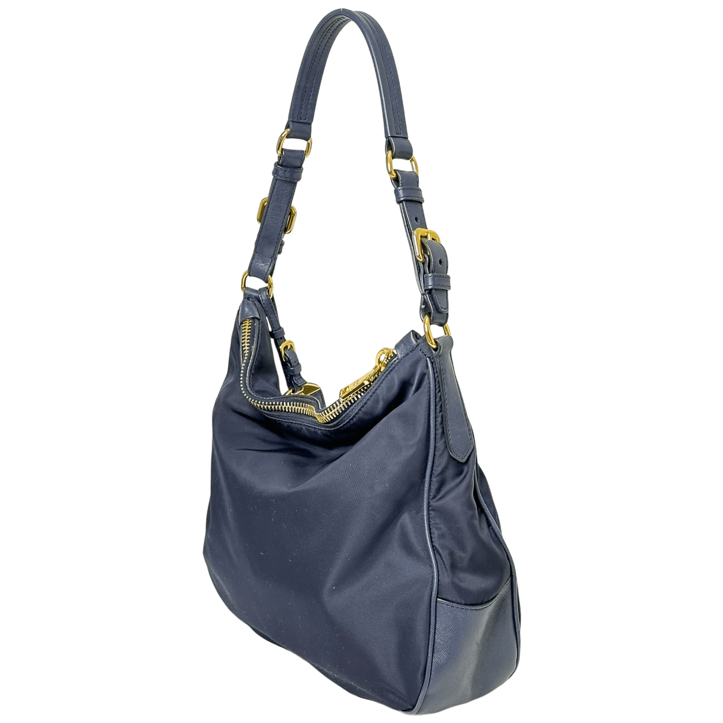 Nylon Tessuto Saffiano Bleu