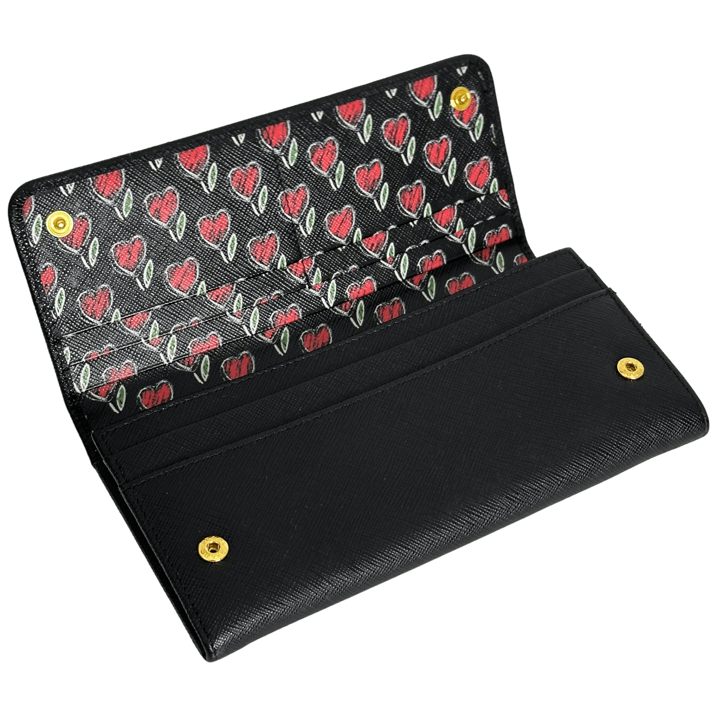 Saffiano Leather Long Wallet