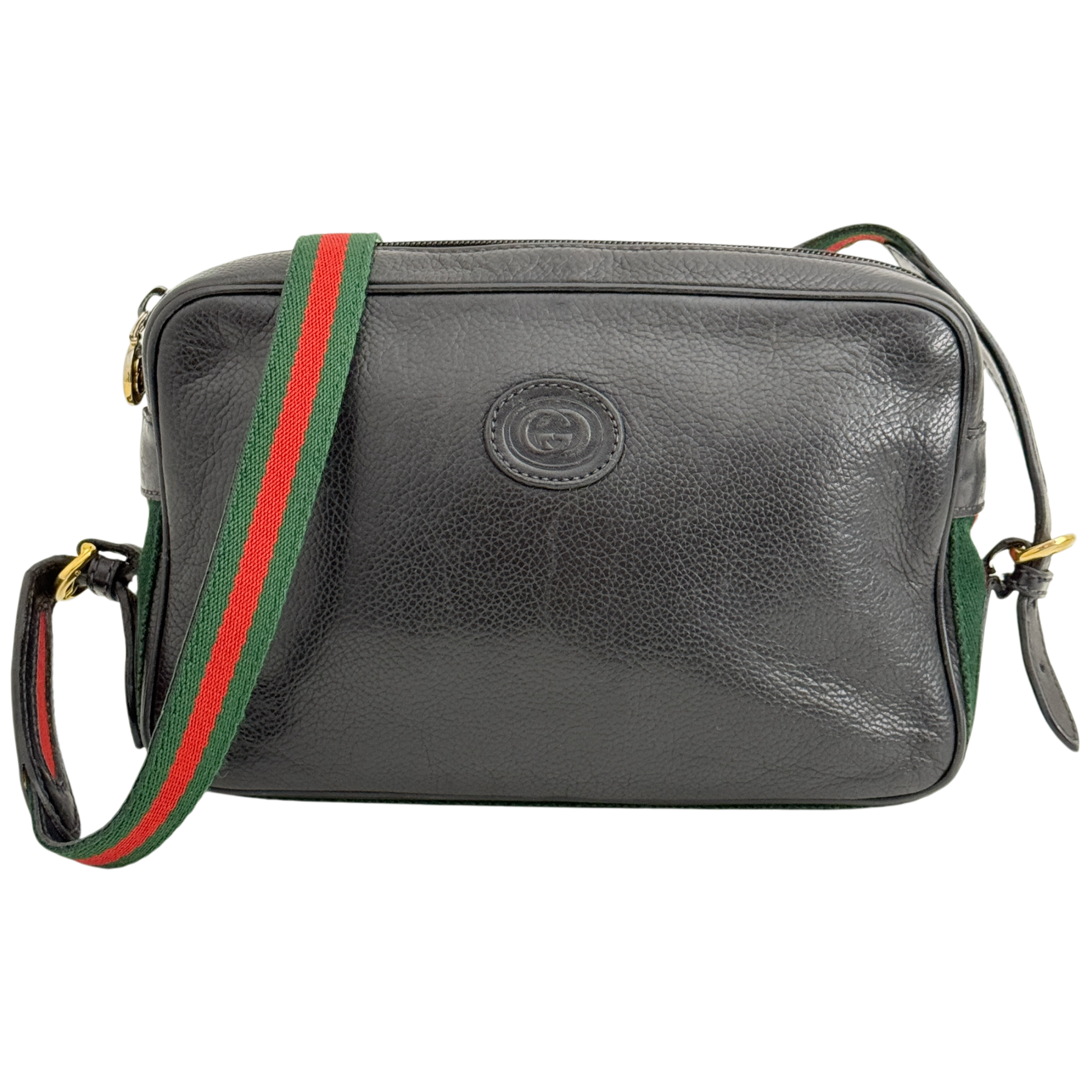 Black Leather Crossbody