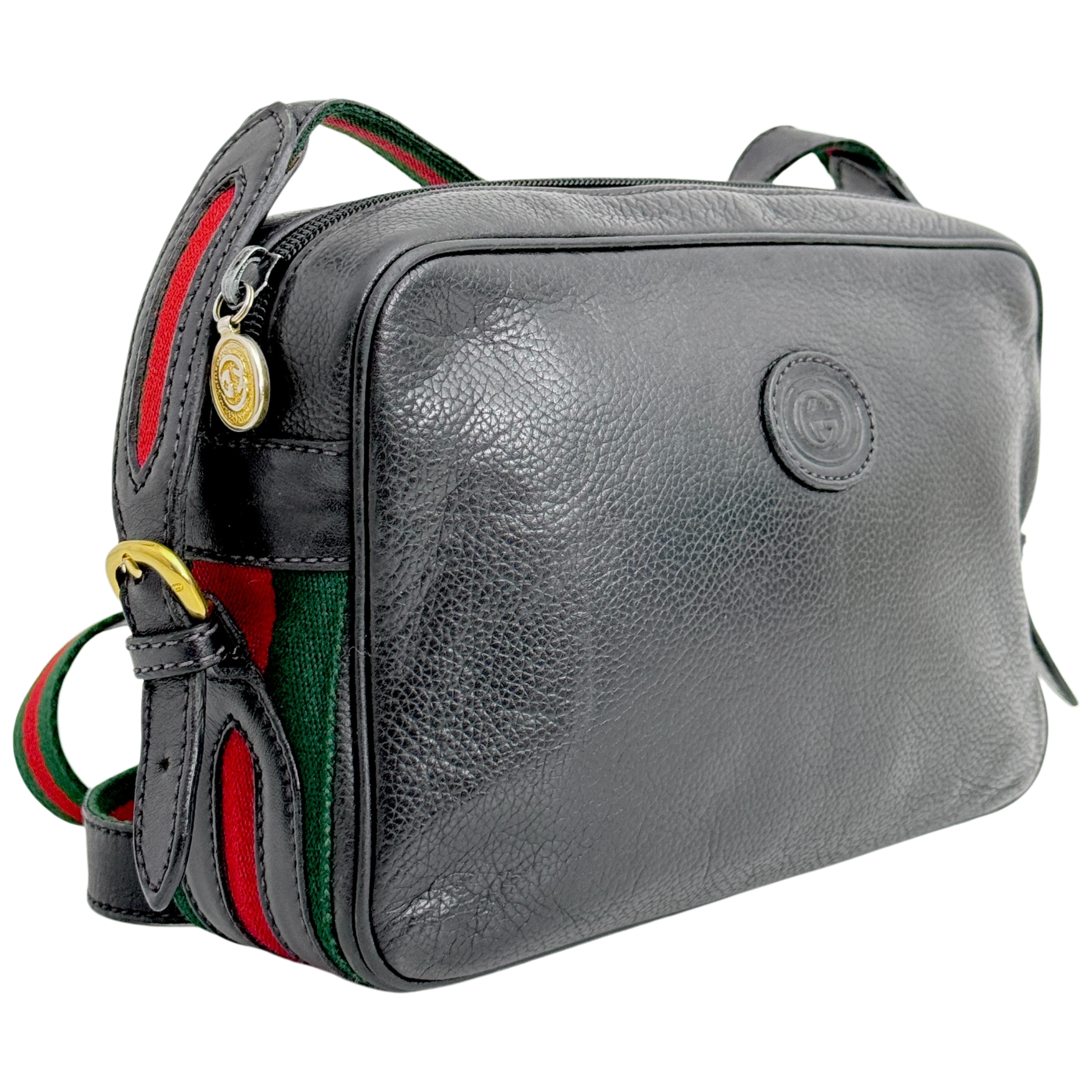 Black Leather Crossbody
