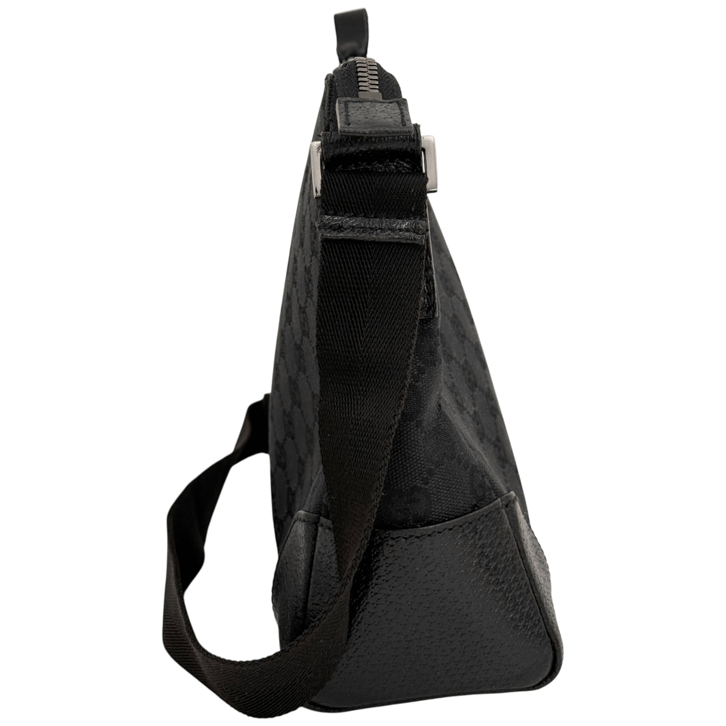 Black GG Web Crossbody