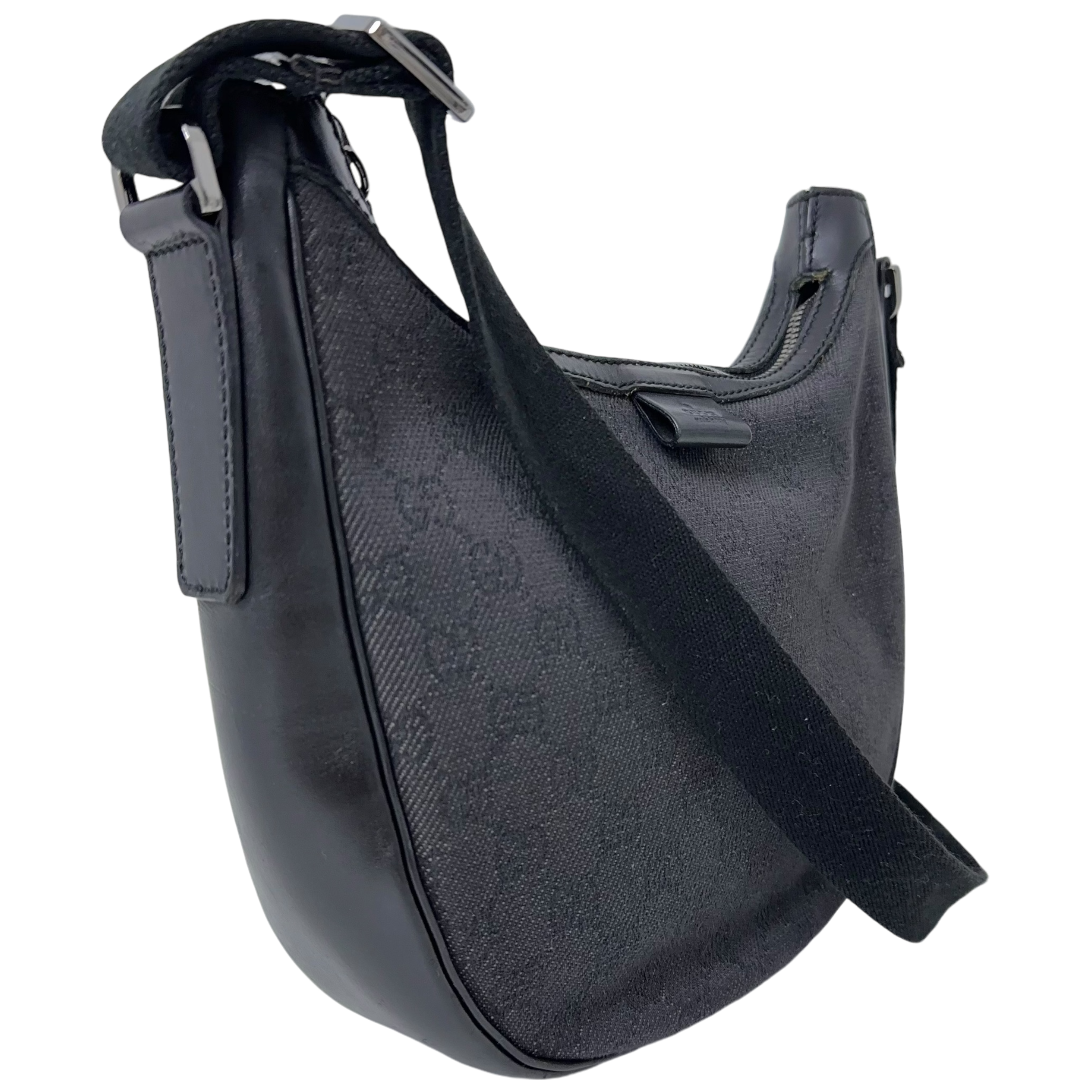 Half Moon Denim Shoulder Bag