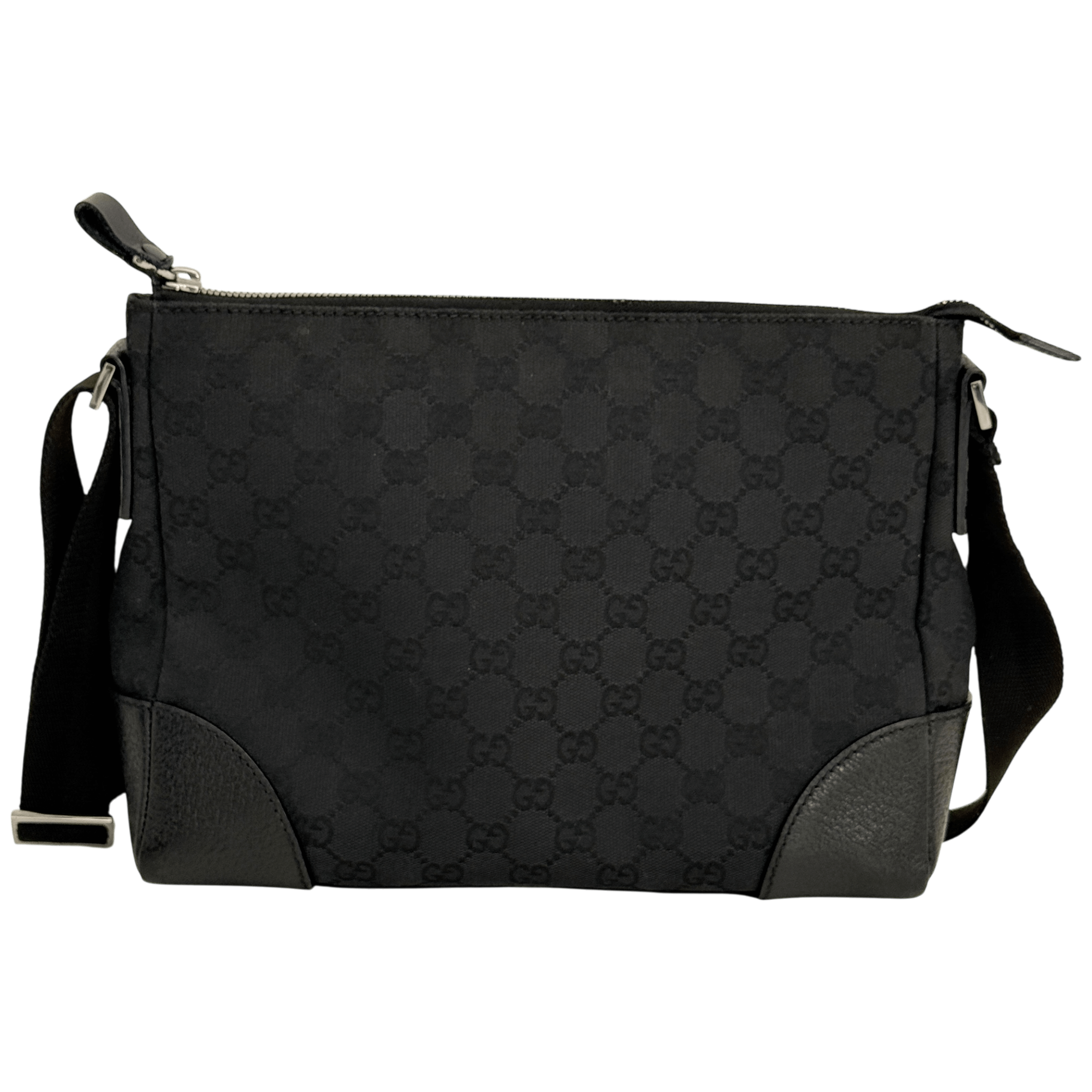 Black GG Web Crossbody
