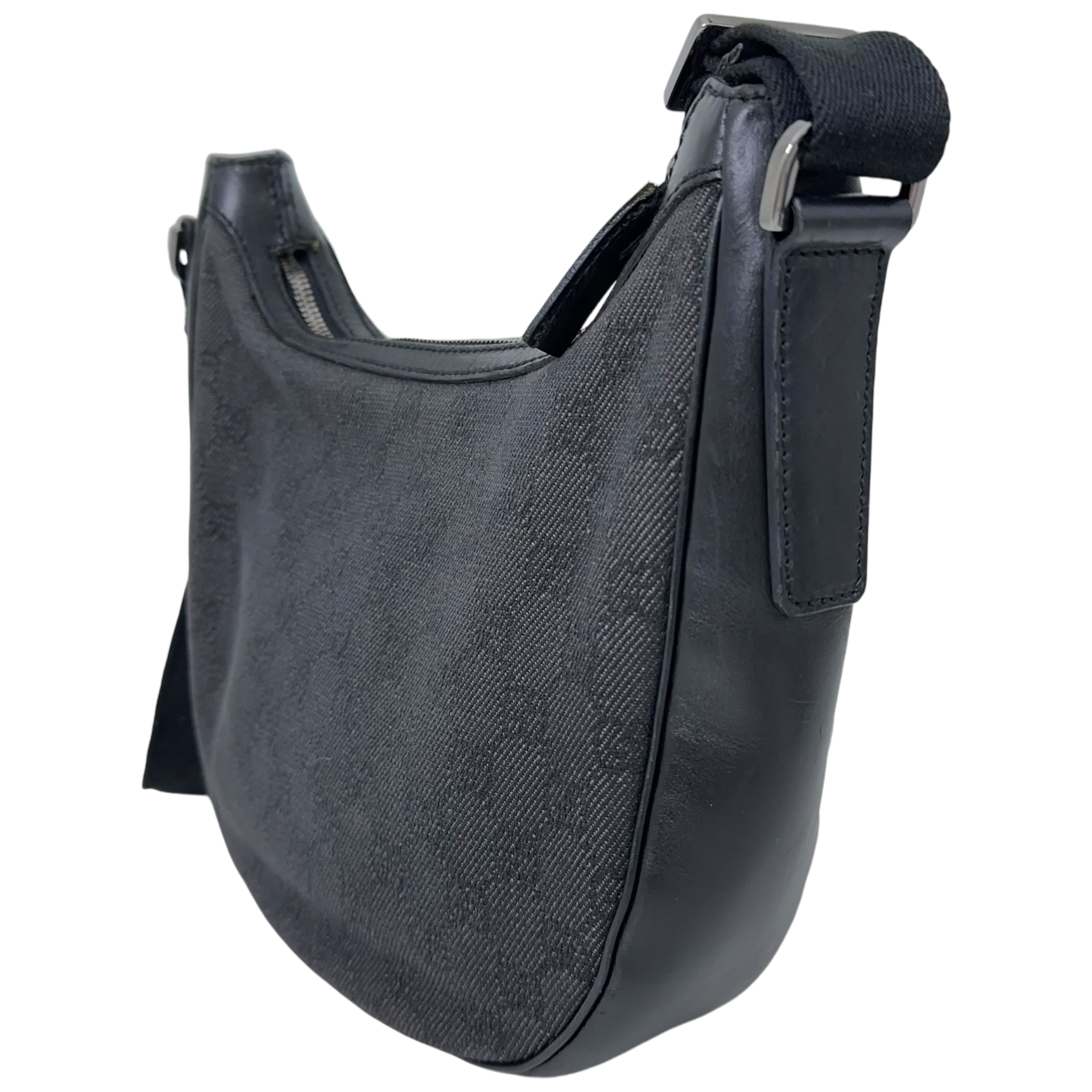 Half Moon Denim Shoulder Bag
