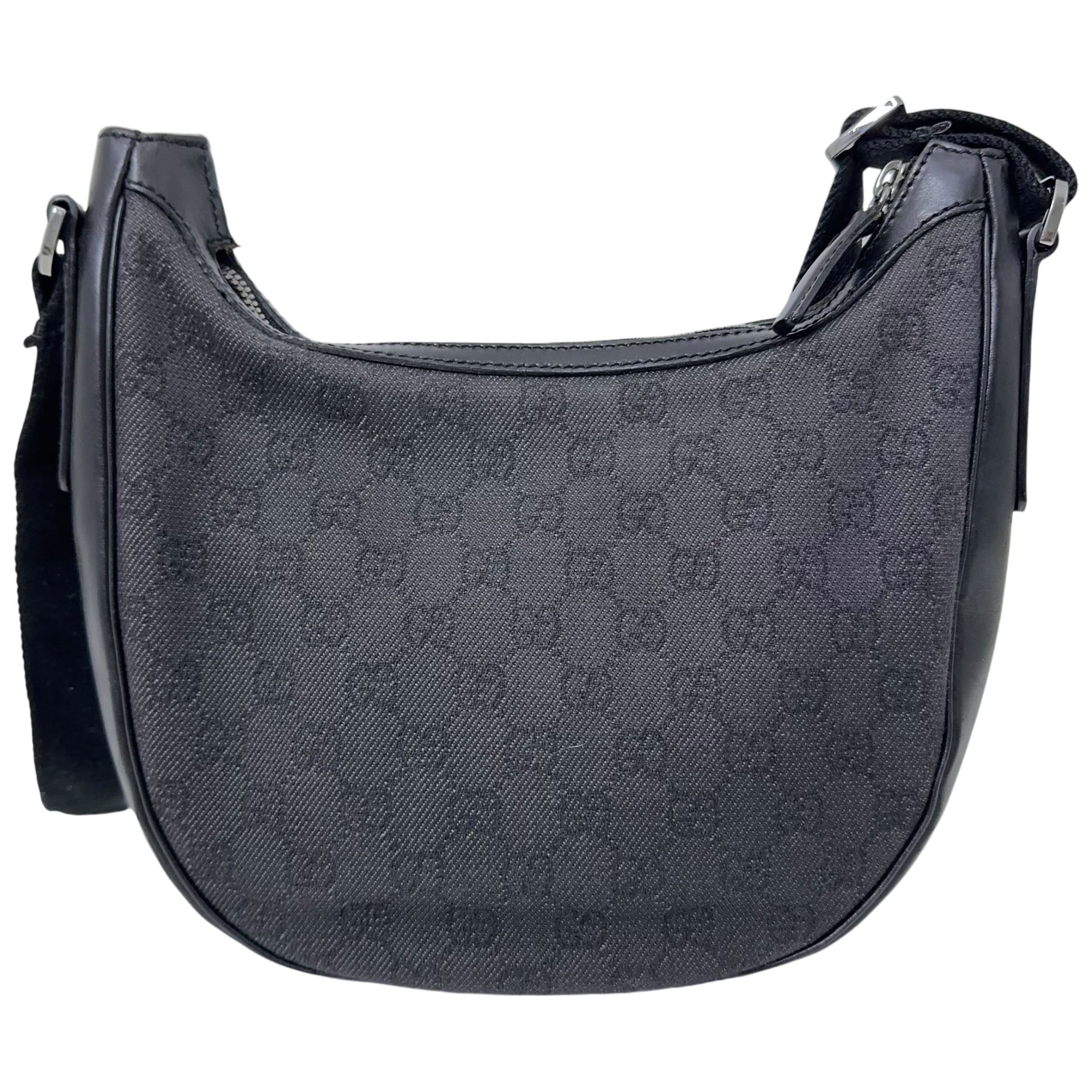Half Moon Denim Shoulder Bag