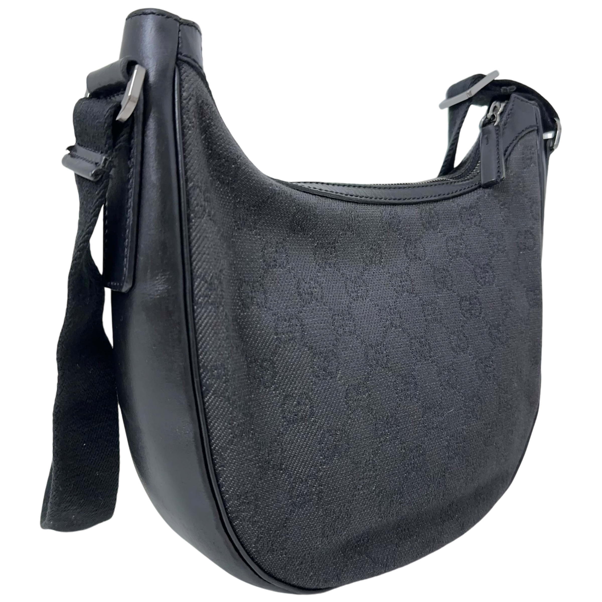 Half Moon Denim Shoulder Bag