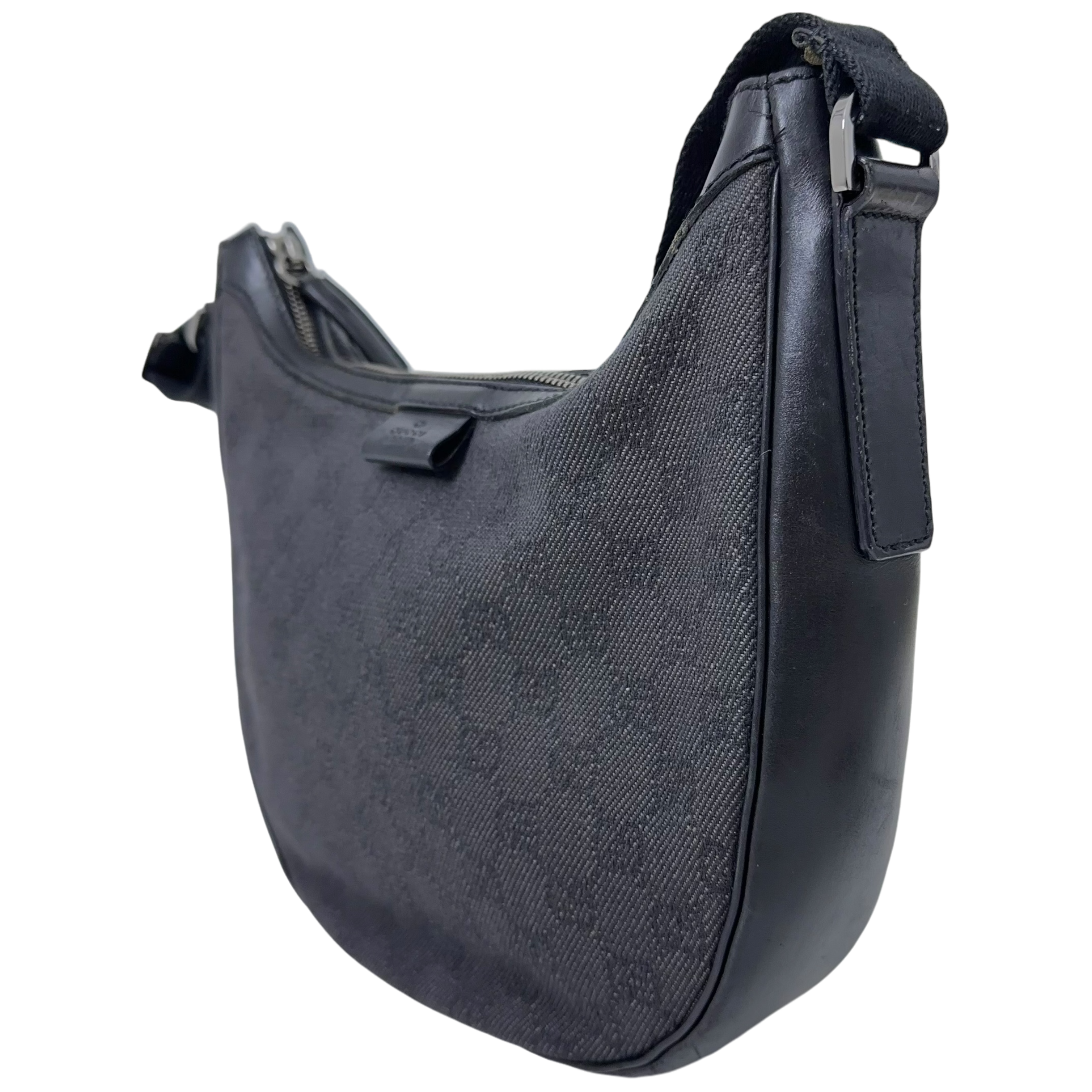 Half Moon Denim Shoulder Bag