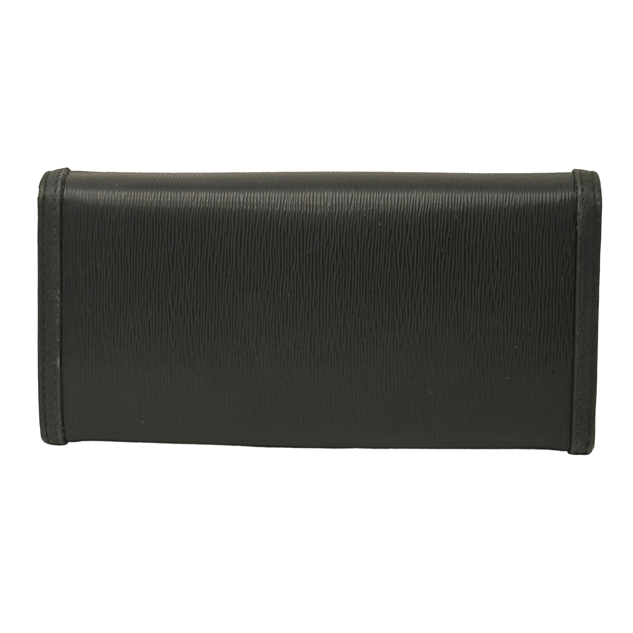 Saffiano Bow Wallet w/ Chain