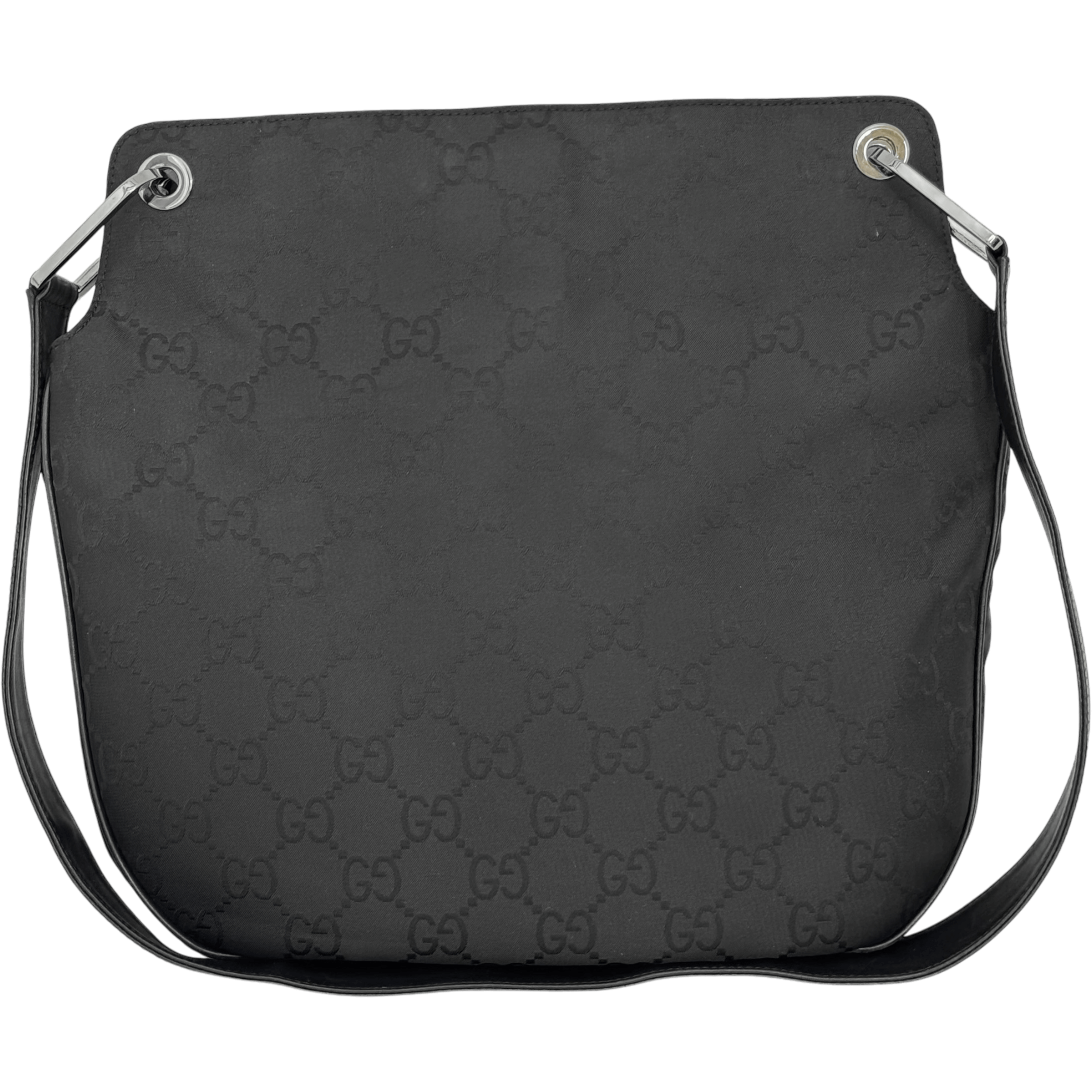 Black GG Nylon Shoulder Bag
