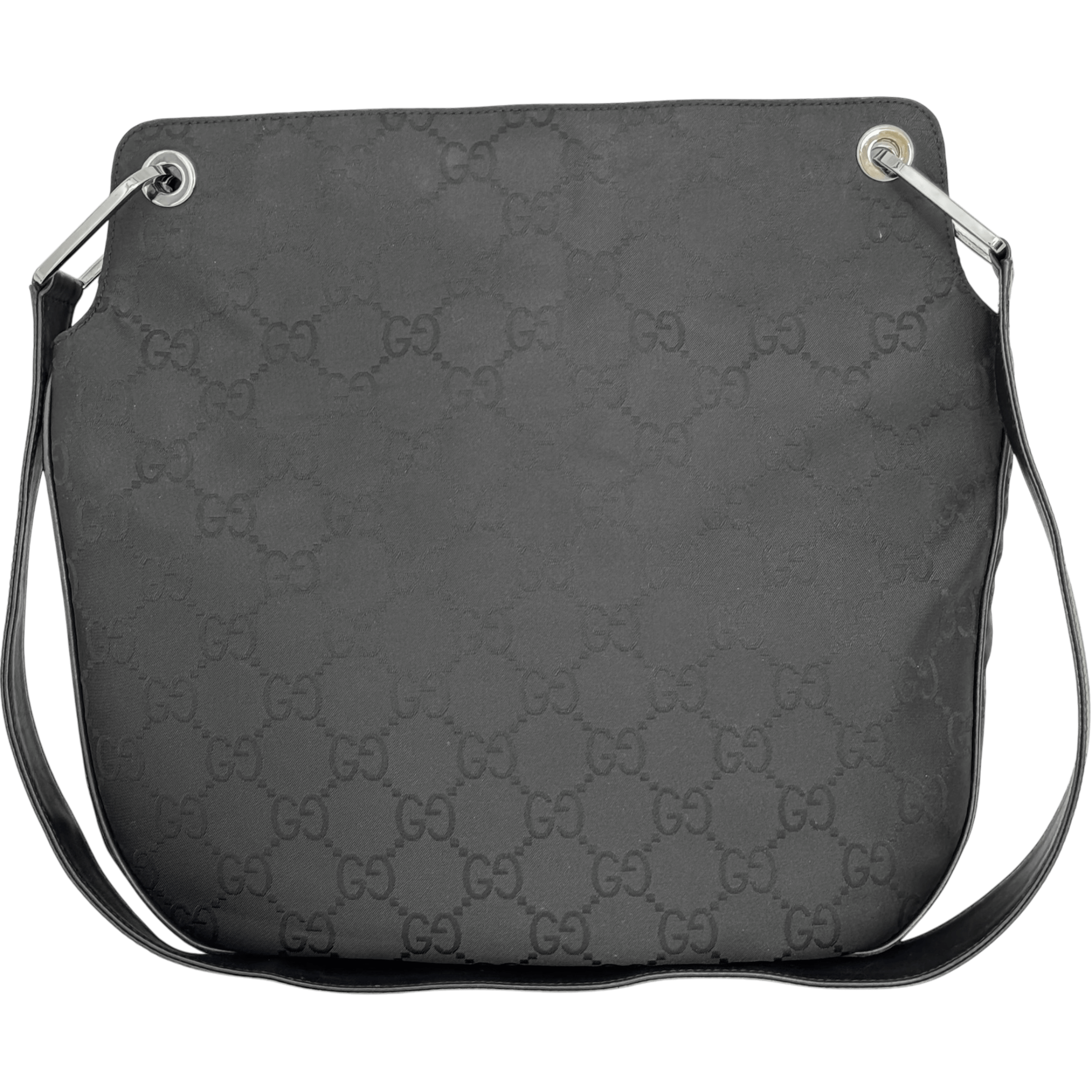 Black GG Nylon Shoulder Bag