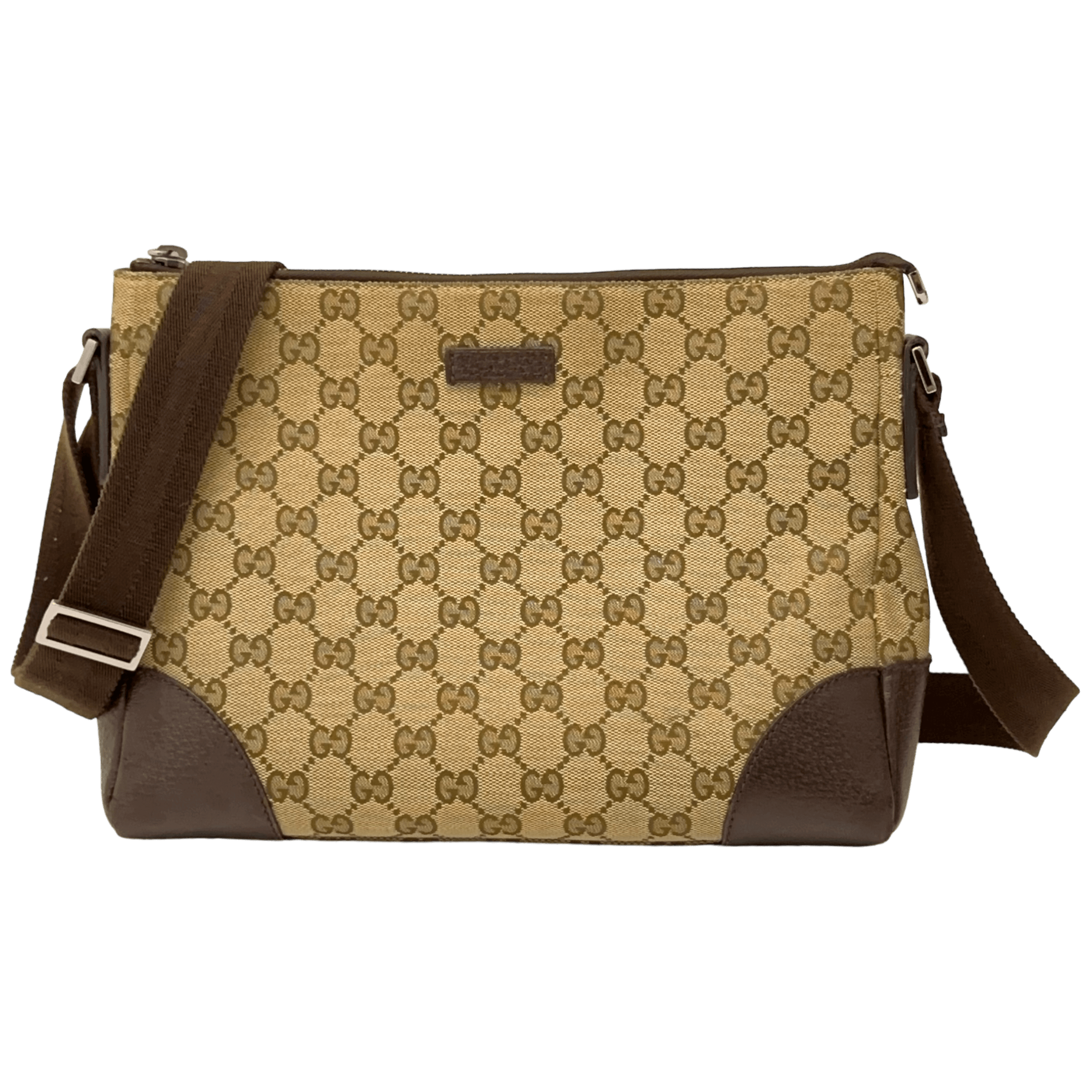 Brown GG Web Crossbody