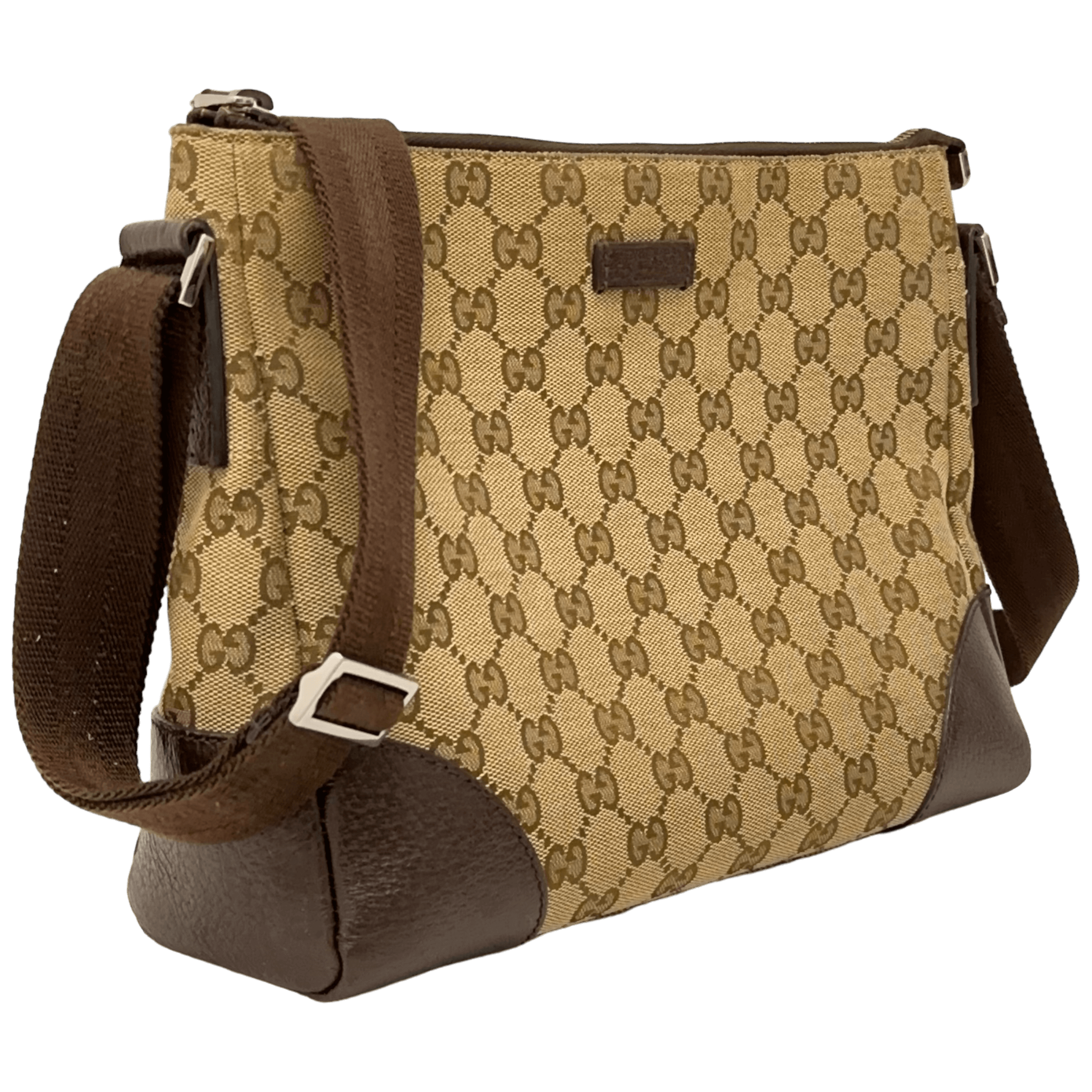 Brown GG Web Crossbody