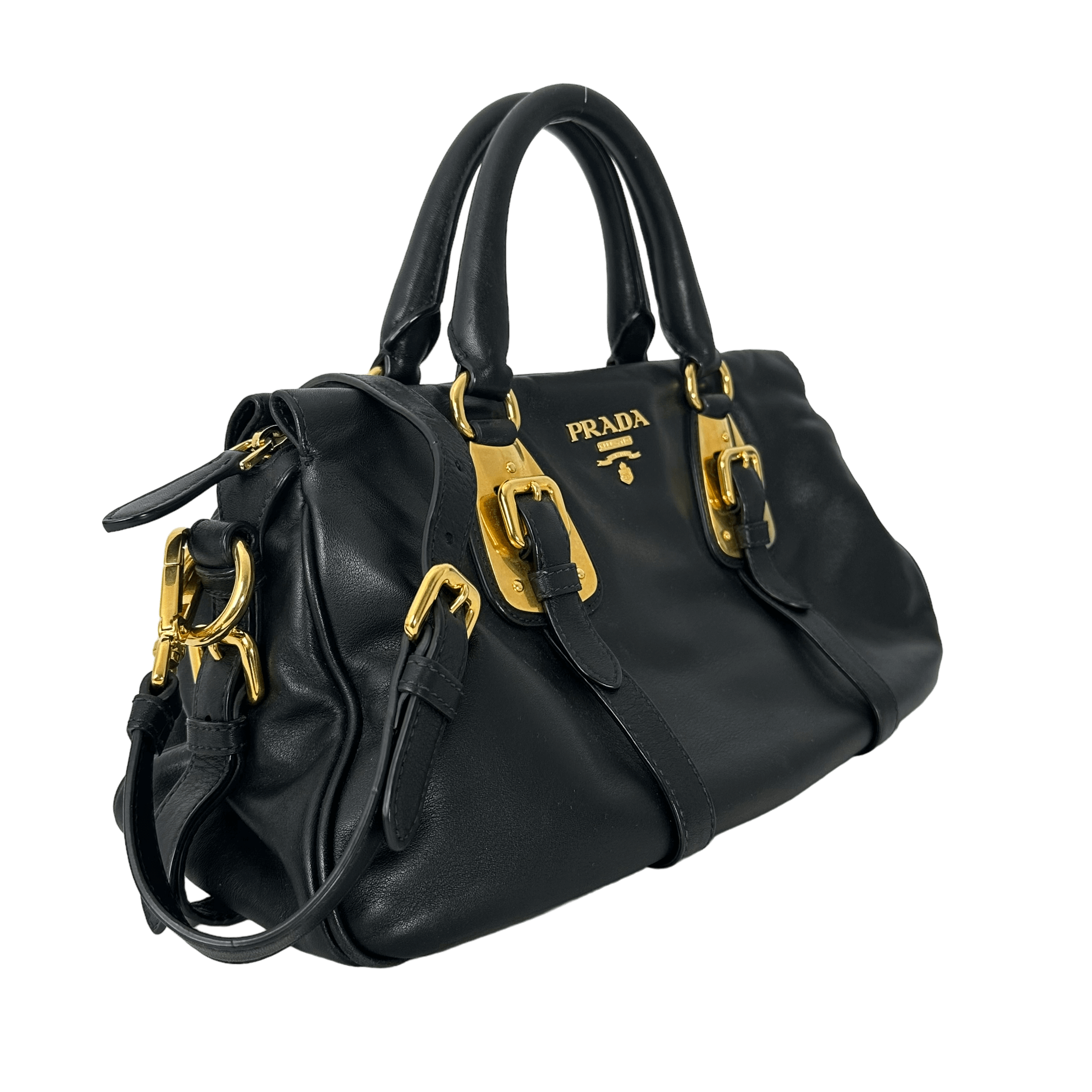 Bauletto Nero Calfskin Leather