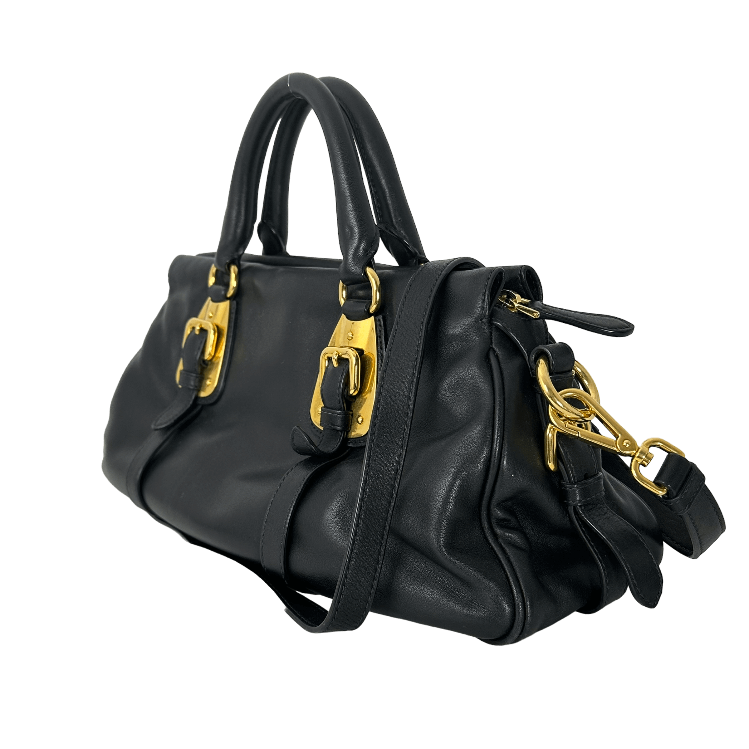 Bauletto Nero Calfskin Leather