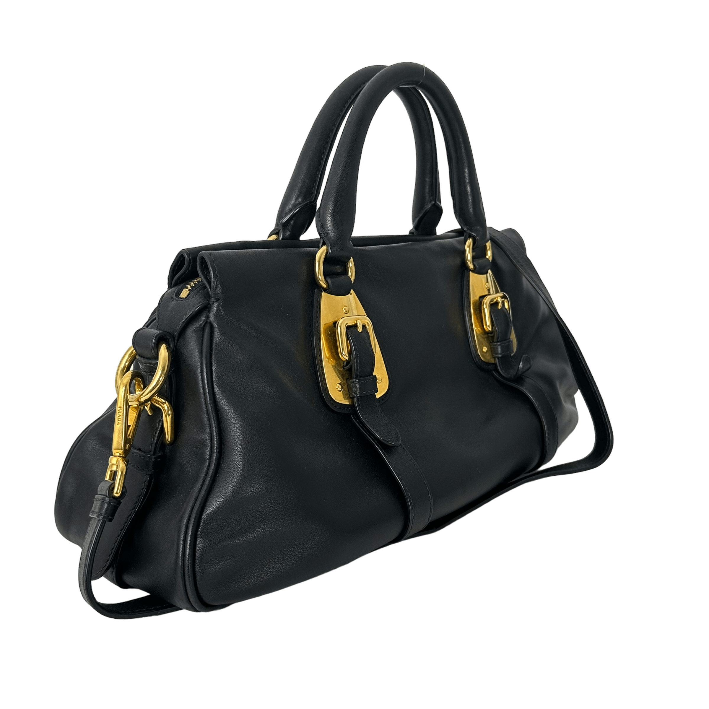 Bauletto Nero Calfskin Leather