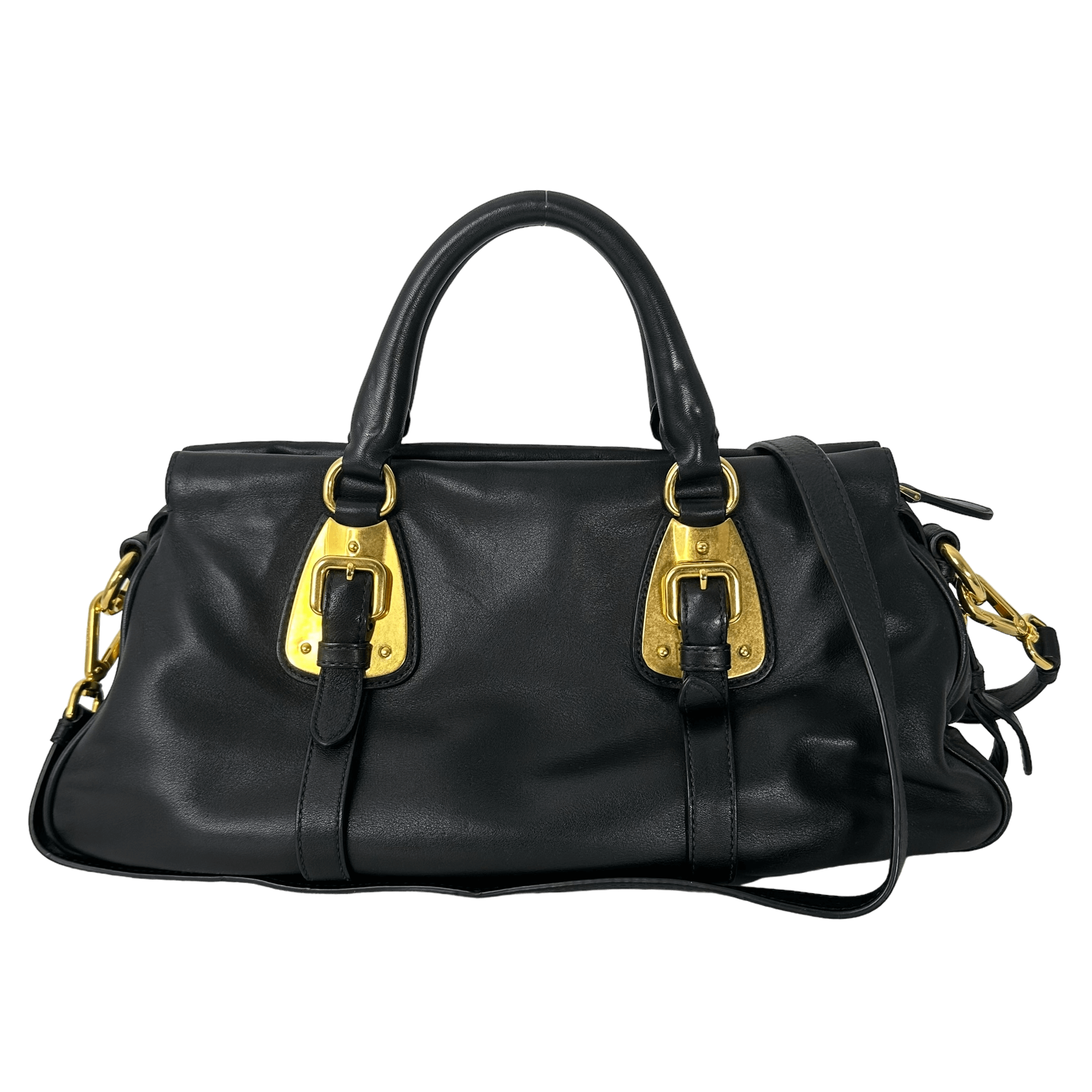 Bauletto Nero Calfskin Leather