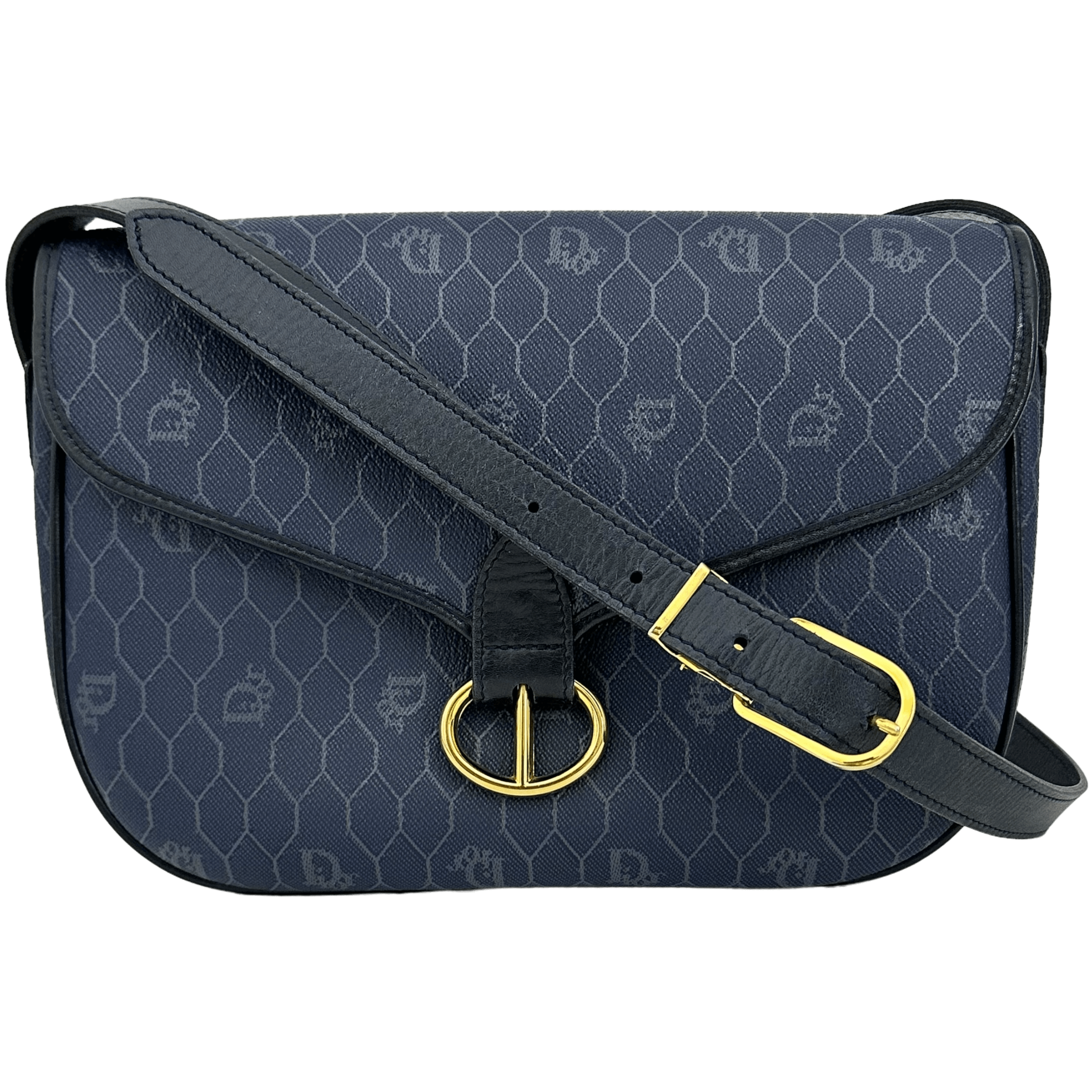 Navy Honeycomb Crossbody