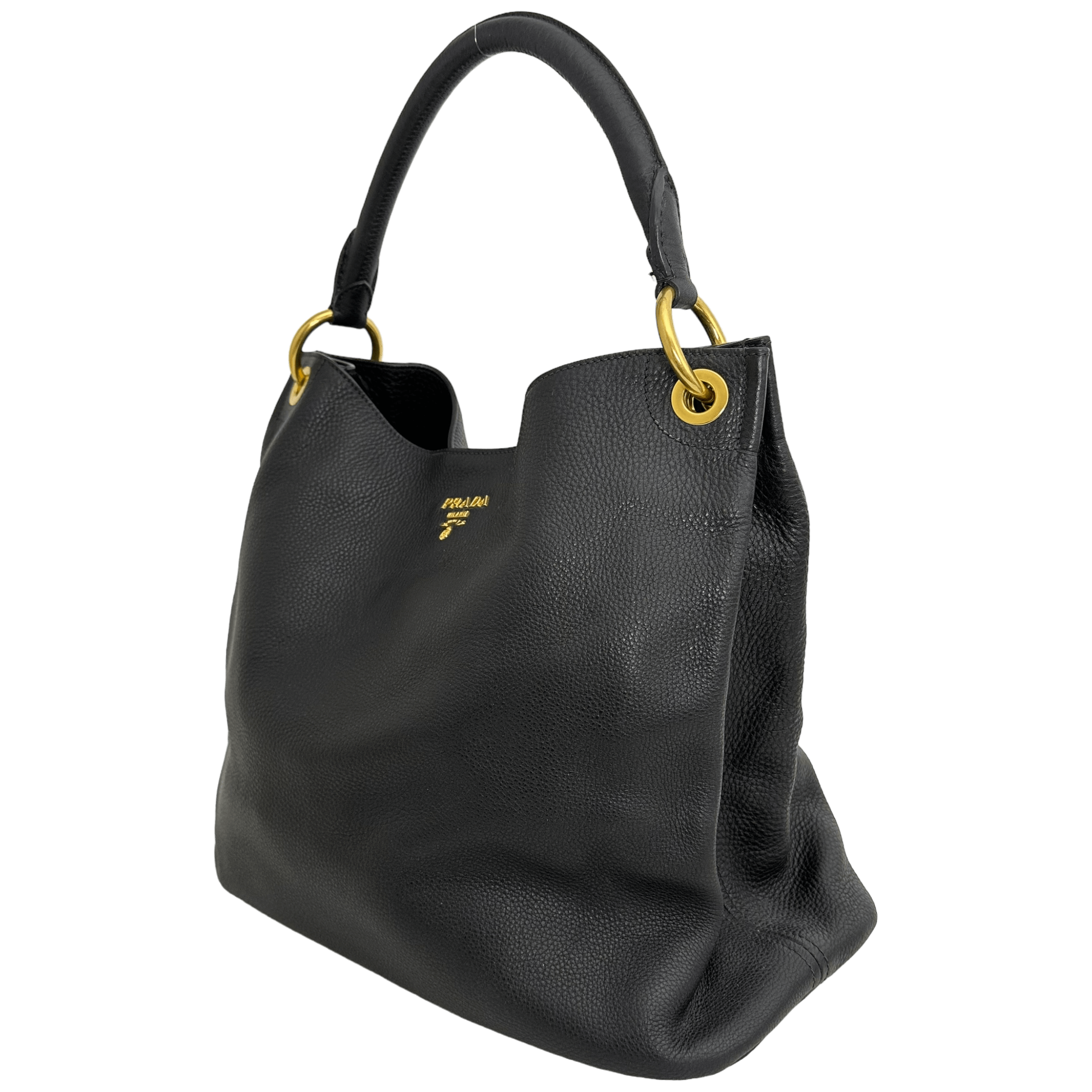 Black Leather Shoulder Bag