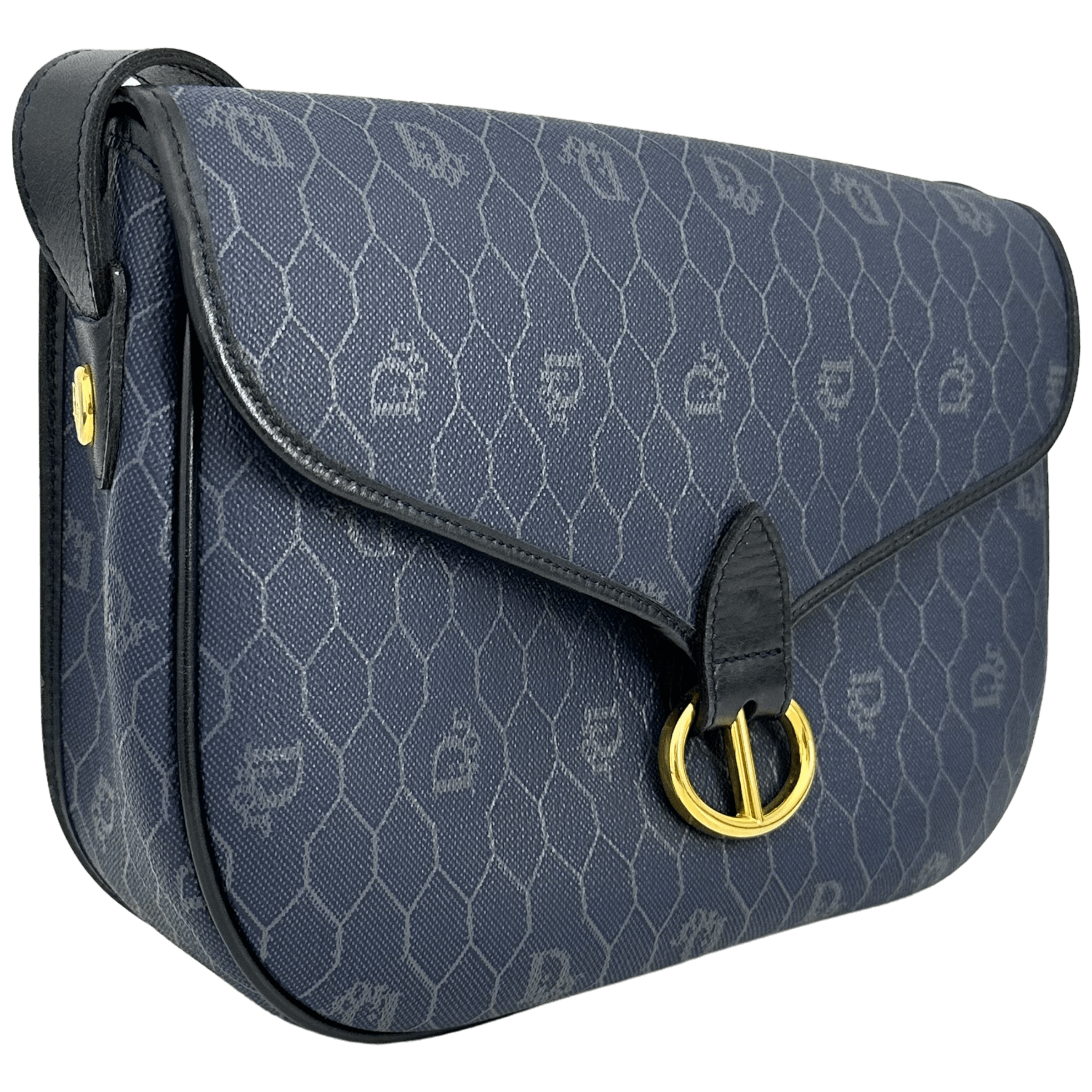 Navy Honeycomb Crossbody