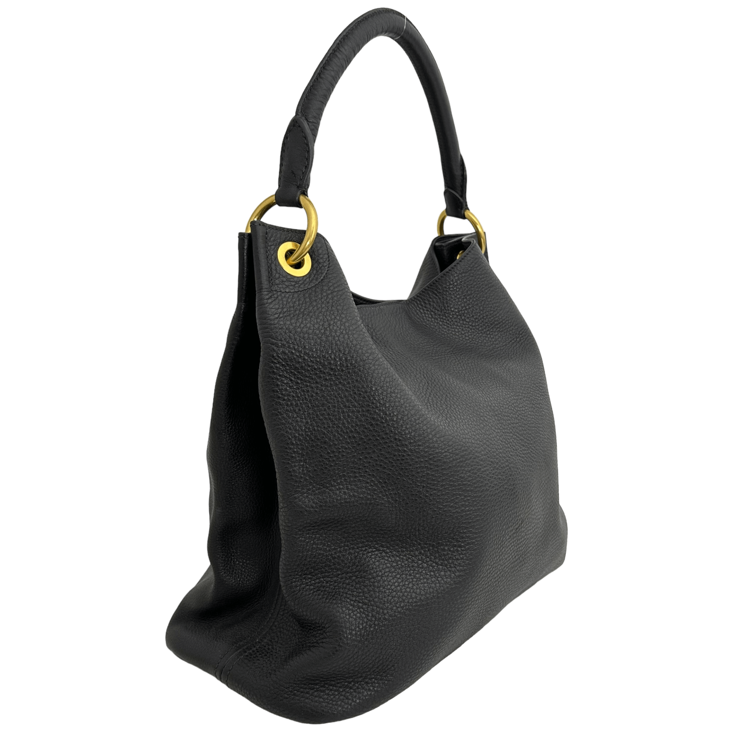 Black Leather Shoulder Bag