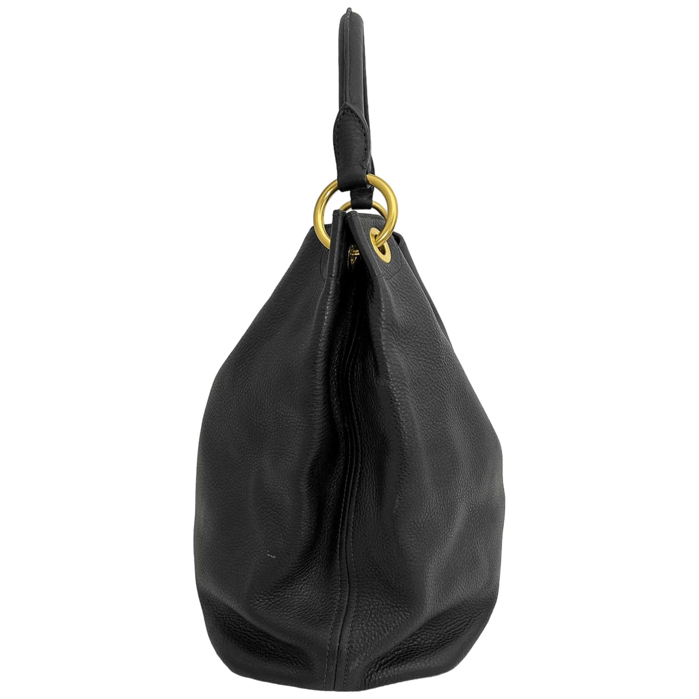 Black Leather Shoulder Bag