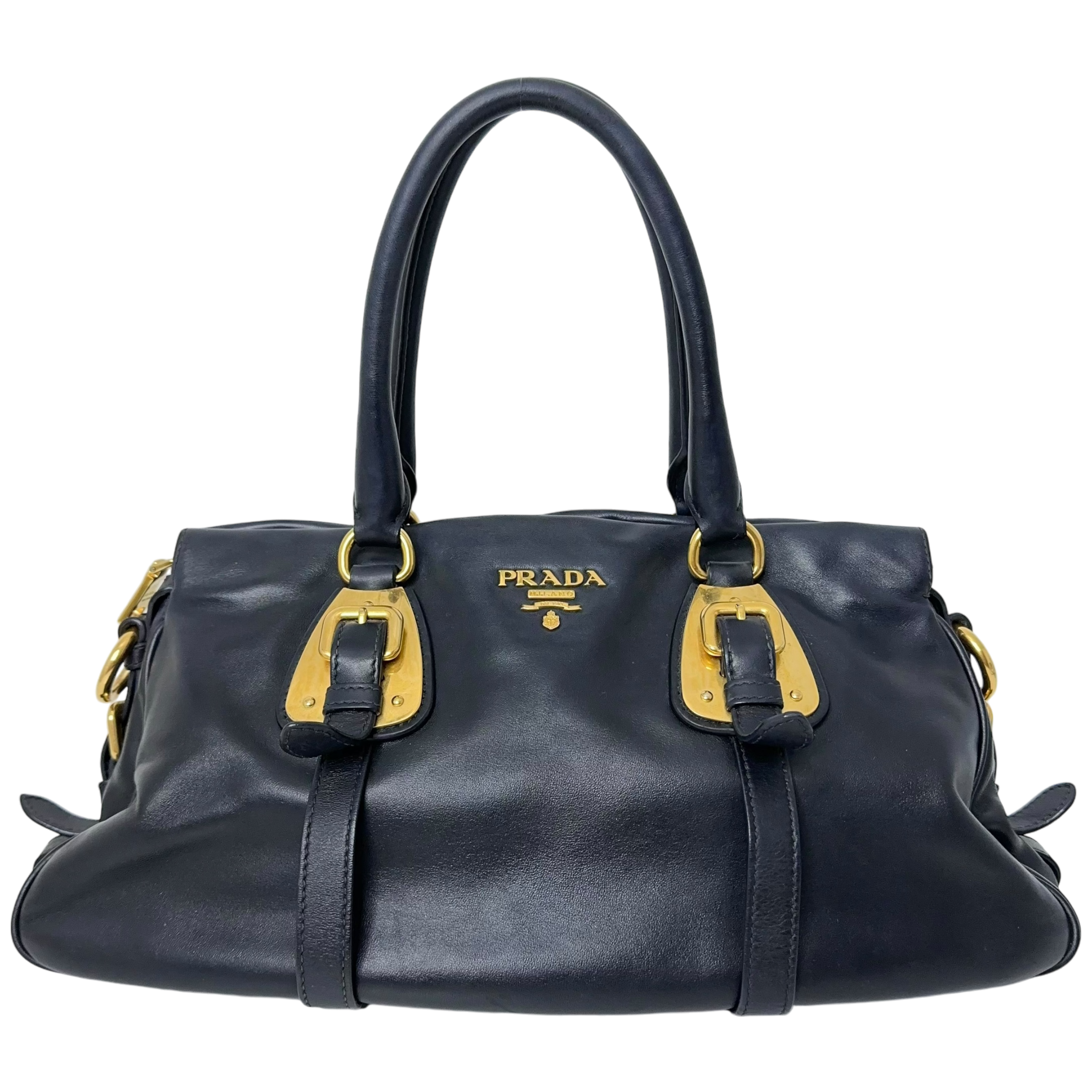 Bauletto Navy Handbag