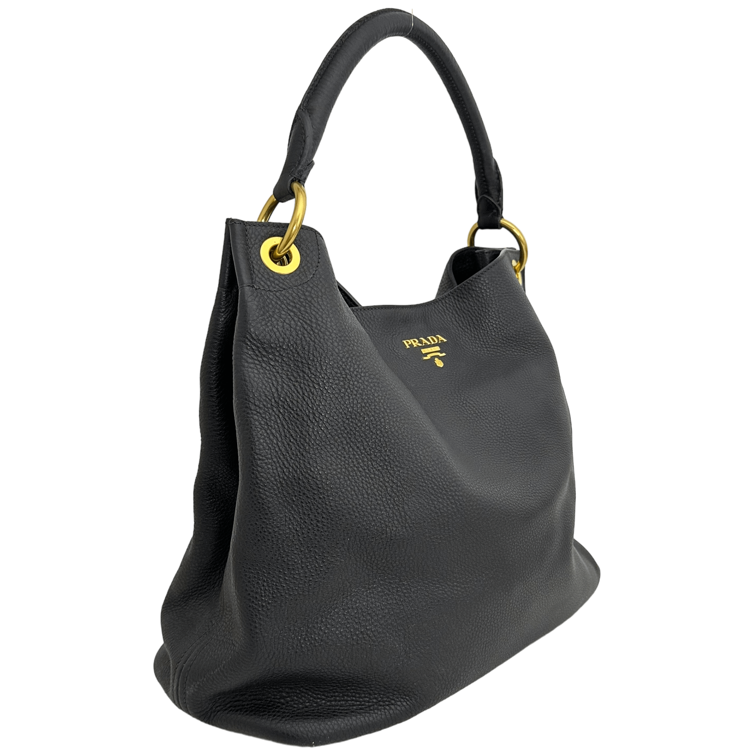 Black Leather Shoulder Bag