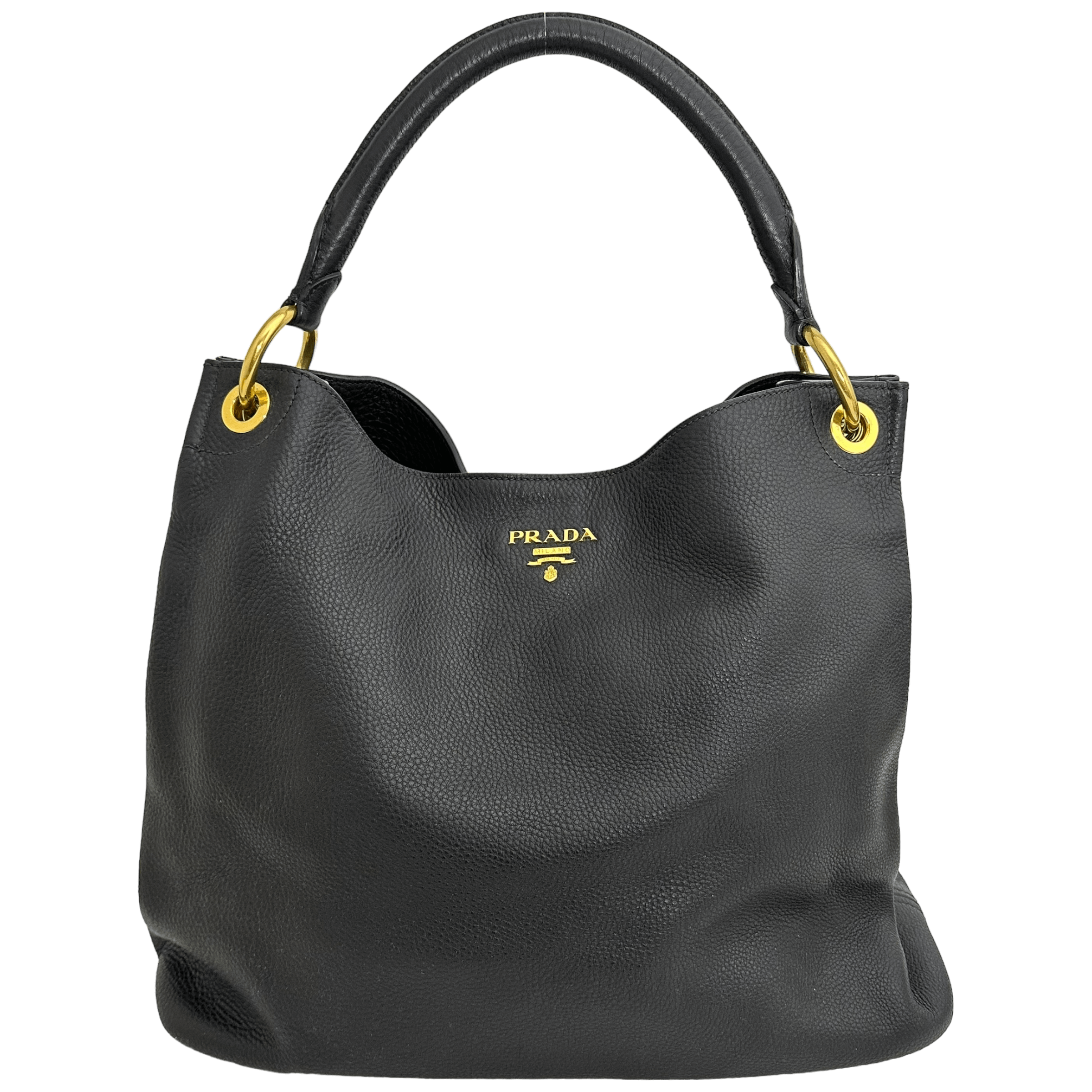 Black Leather Shoulder Bag