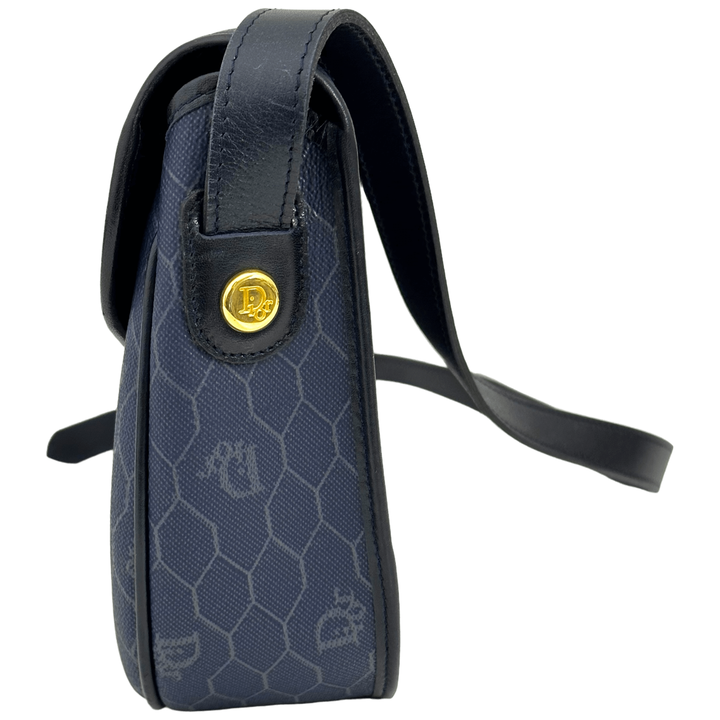 Navy Honeycomb Crossbody