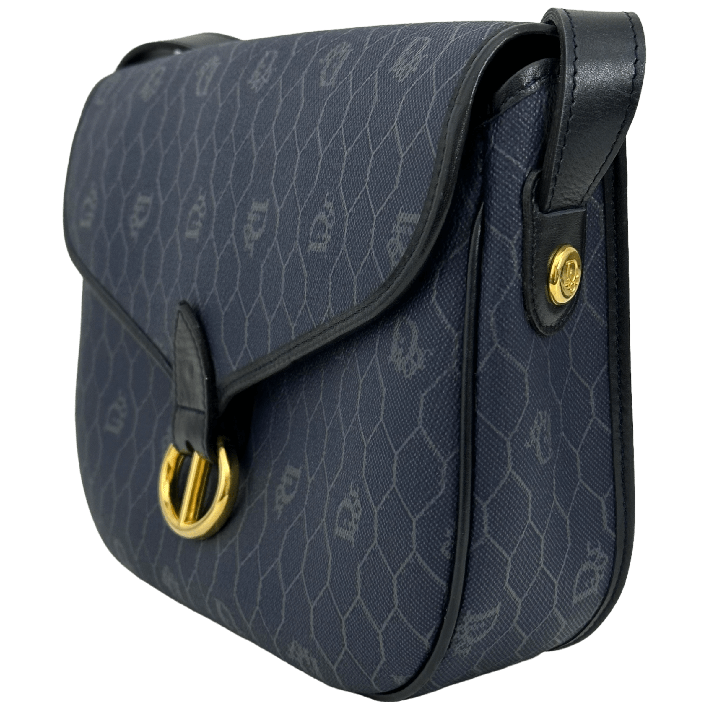 Navy Honeycomb Crossbody