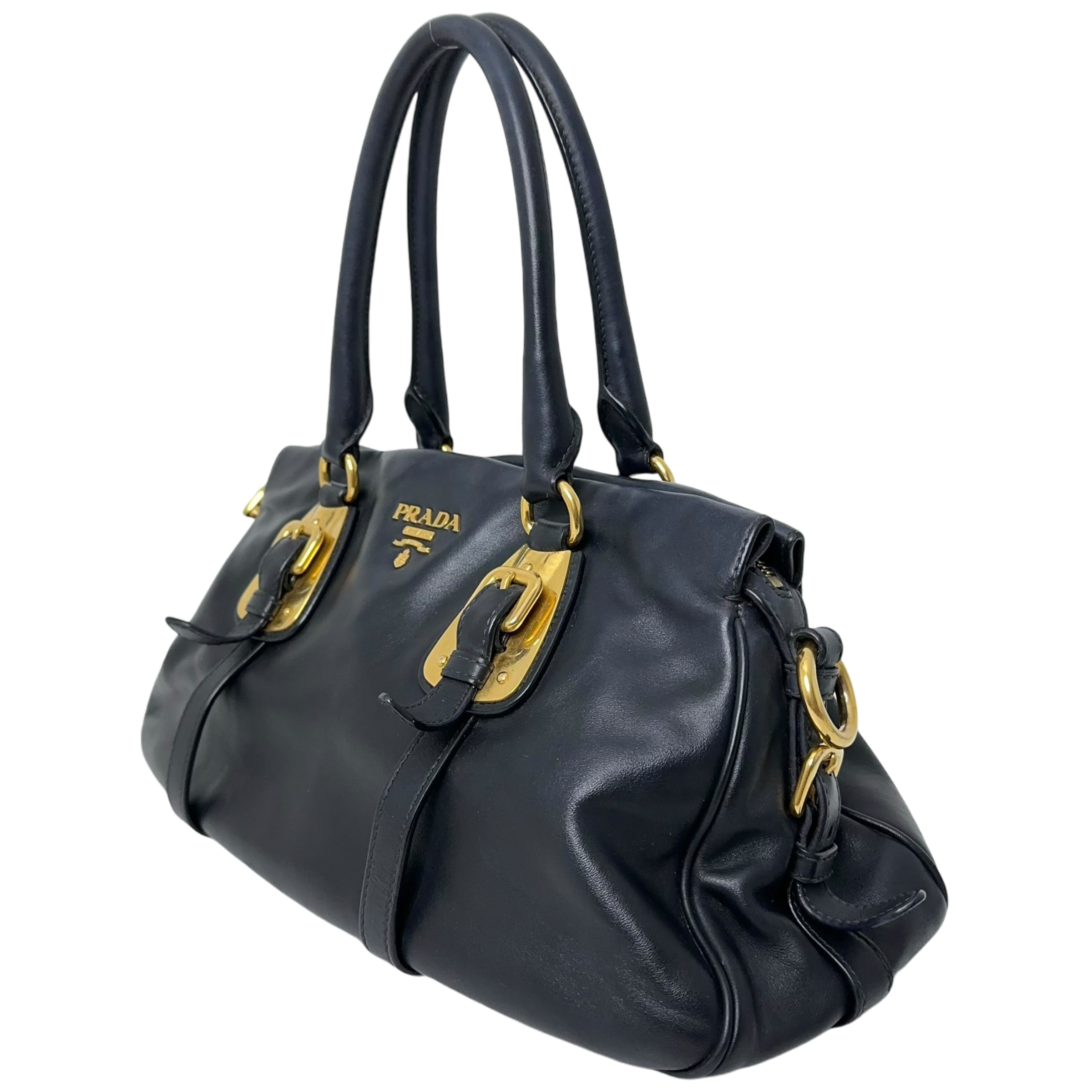 Bauletto Navy Handbag